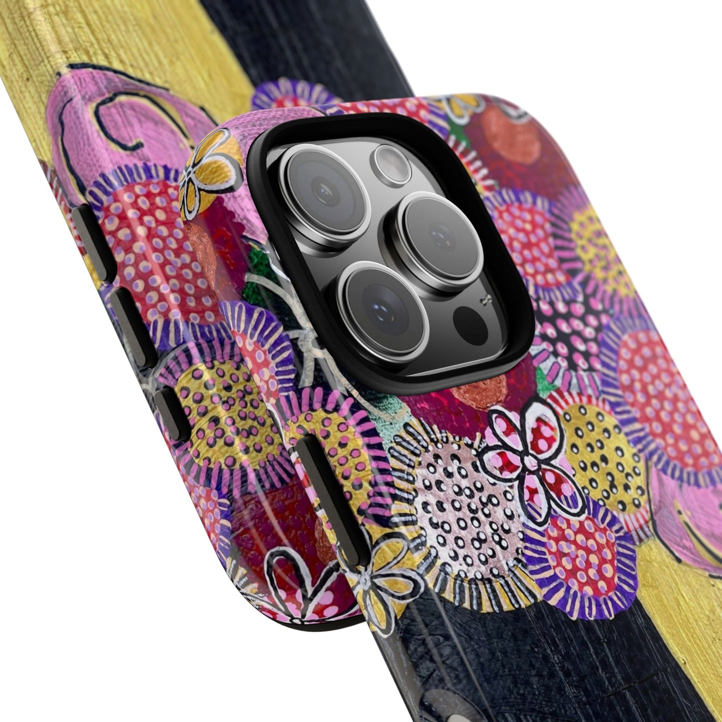 Protective Phone Case — Modern Floral Abstract Design