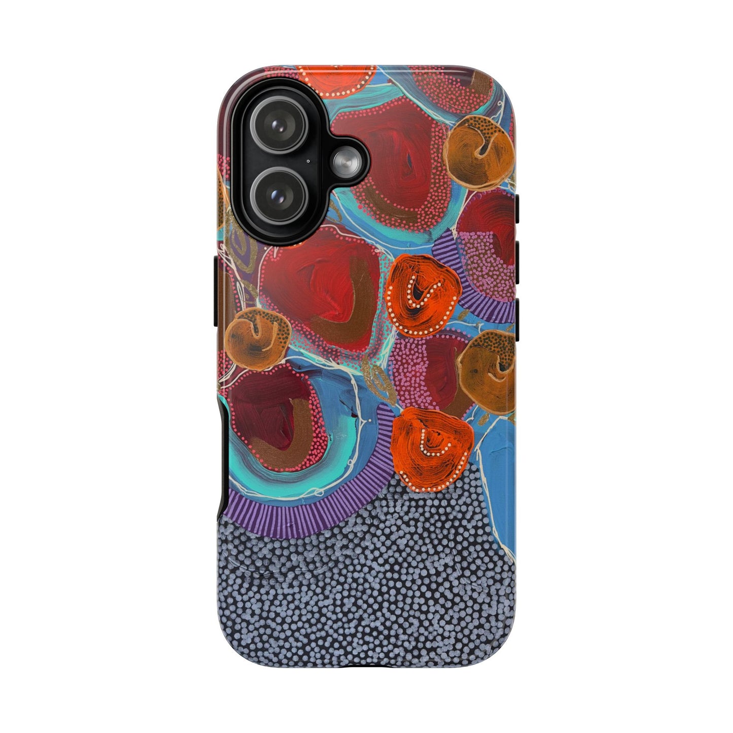 Protective Phone Case — Modern Floral Abstract Design