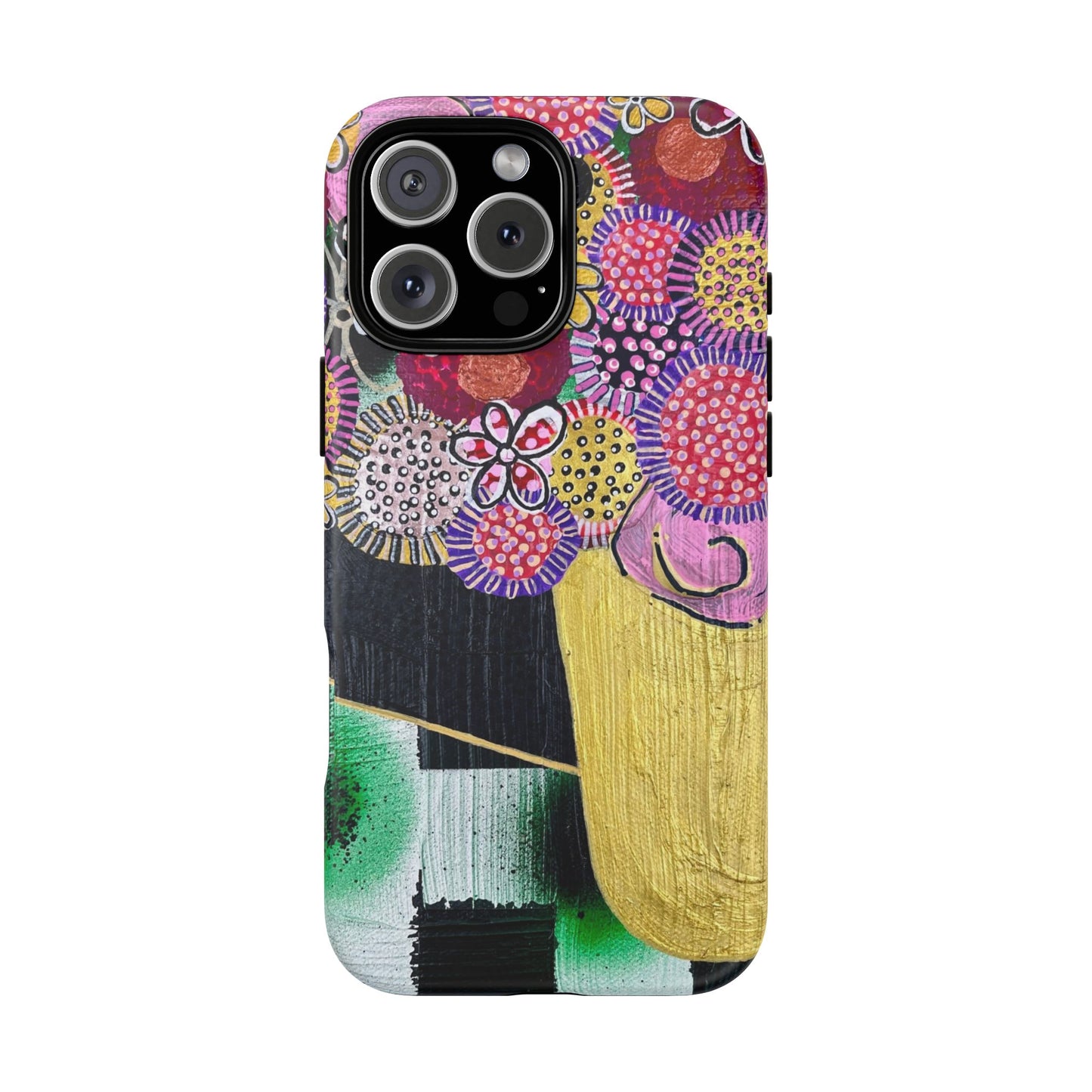 Protective Phone Case — Modern Floral Abstract Design