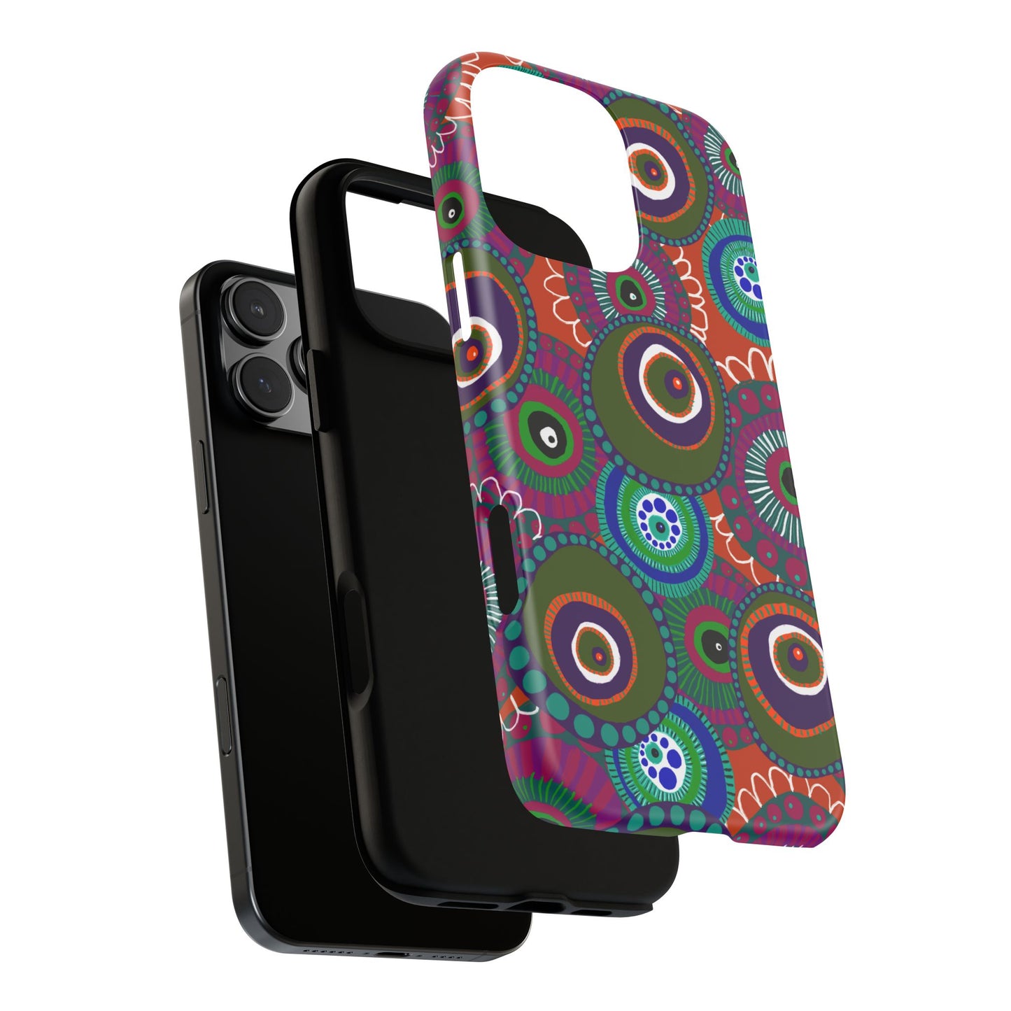 Protective Phone Case — Modern Floral Abstract Design