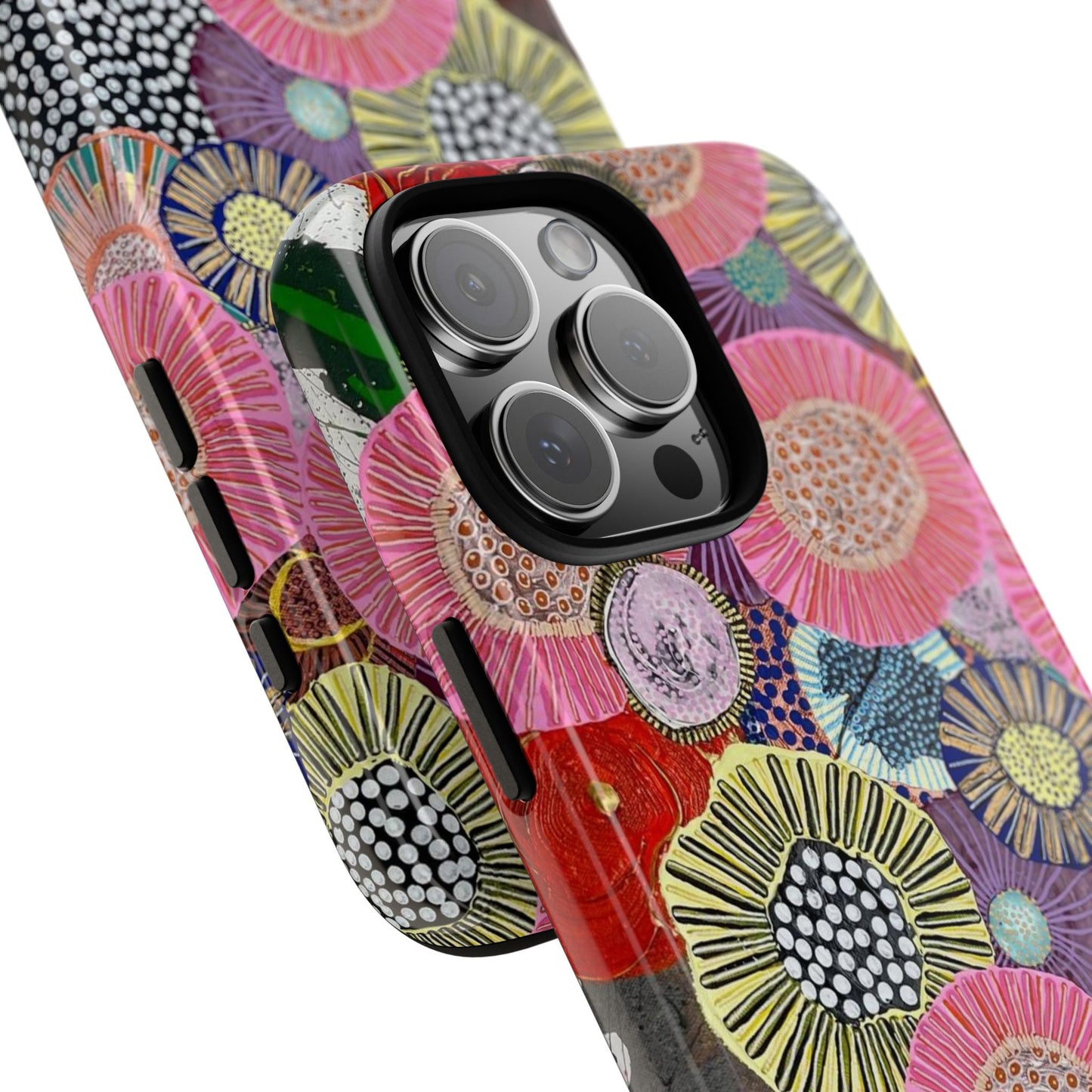Protective Phone Case — Modern Floral Abstract Design