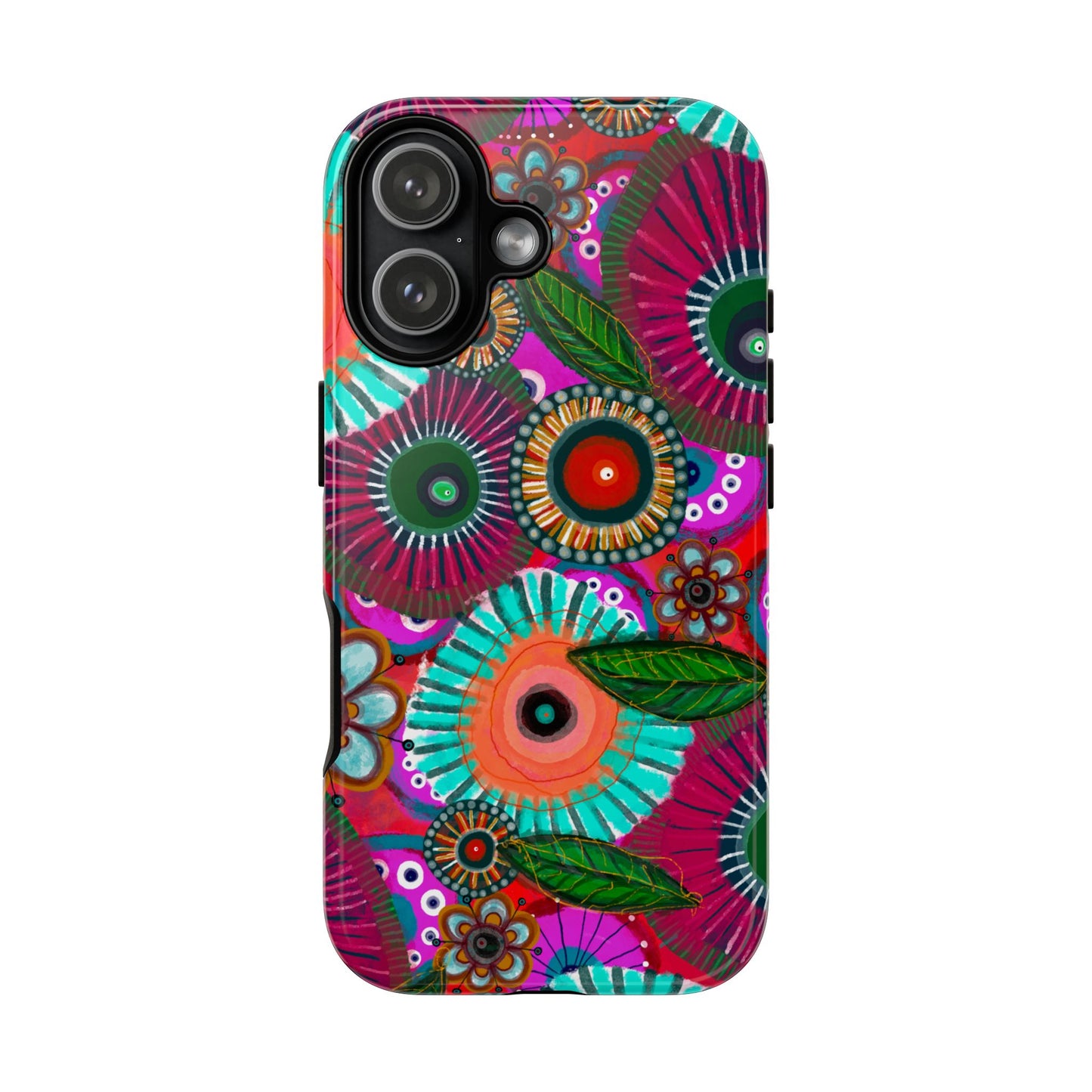 Protective Phone Case — Modern Floral Abstract Design