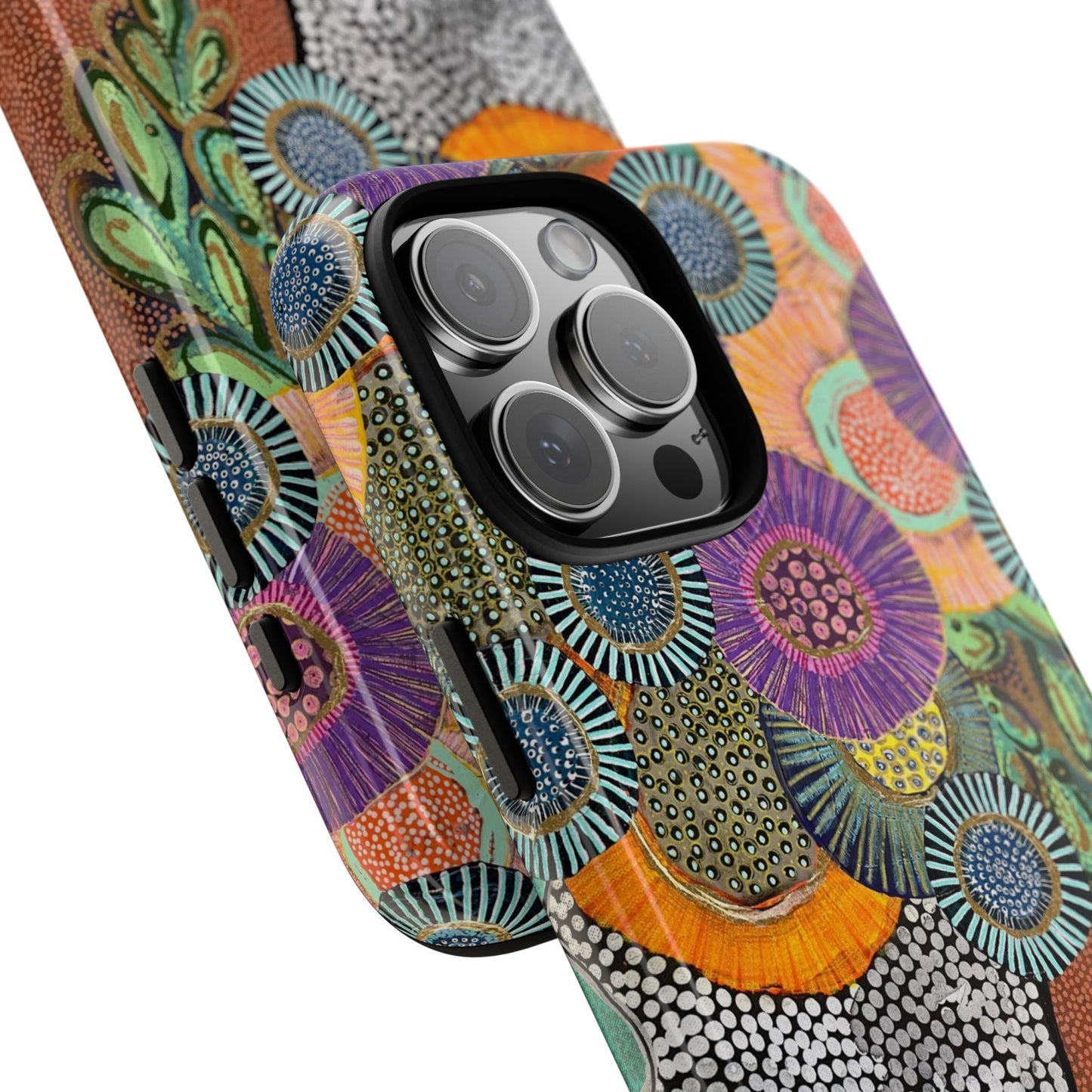 Protective Phone Case — Modern Floral Abstract Design