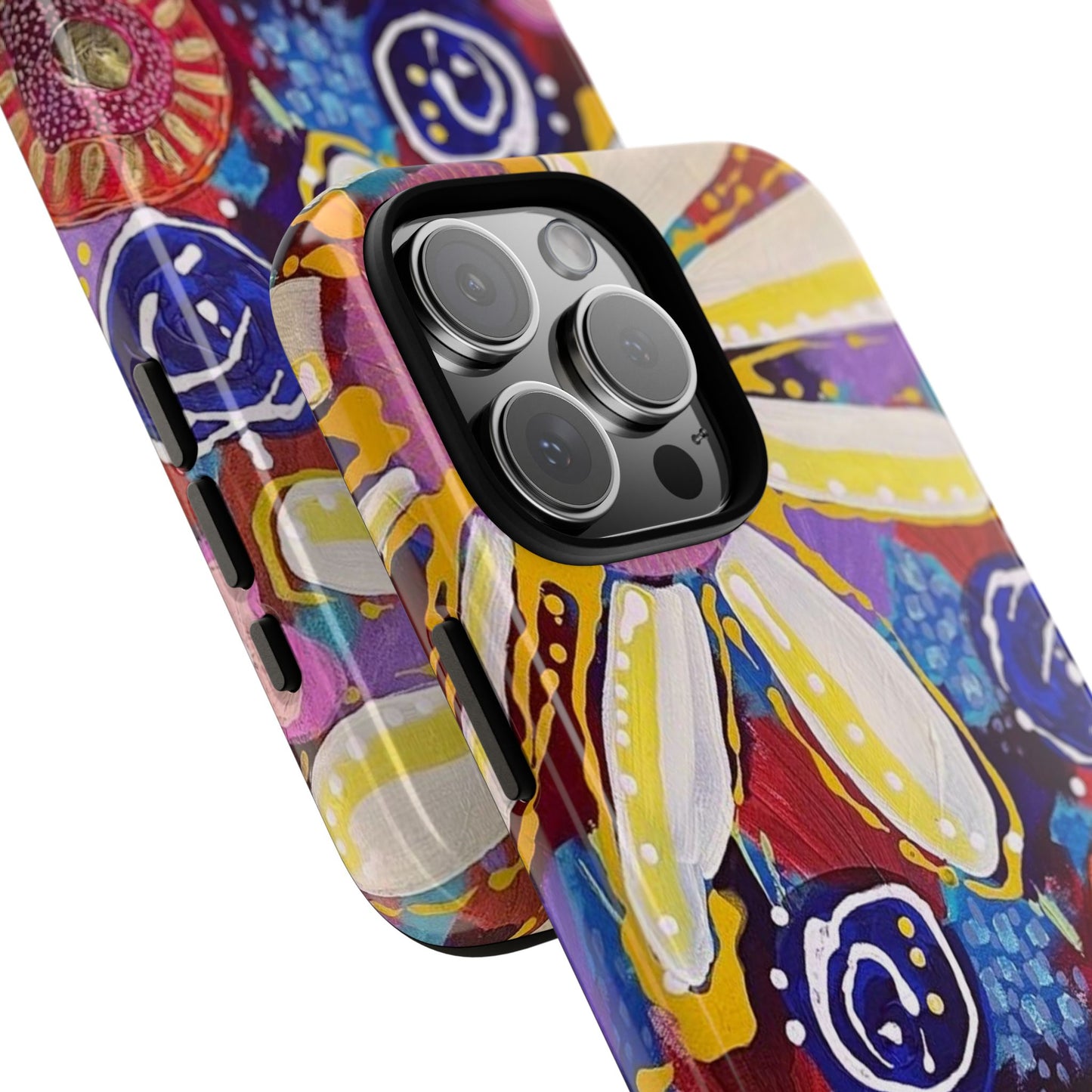 Protective Phone Case — Modern Floral Abstract Design