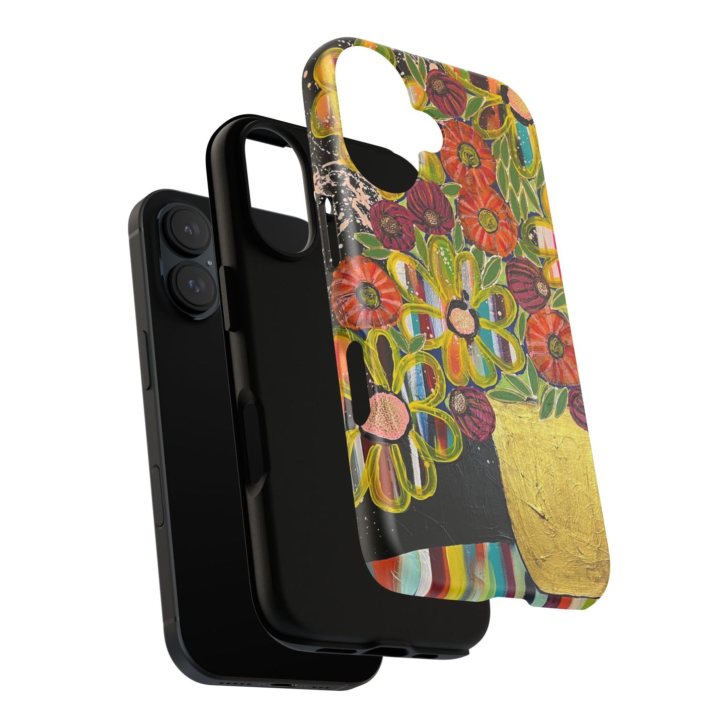 Protective Phone Case — Modern Floral Abstract Design