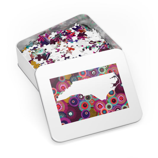 Jessica Wood Artist North Carolina Jigsaw Puzzle in a Tin Box