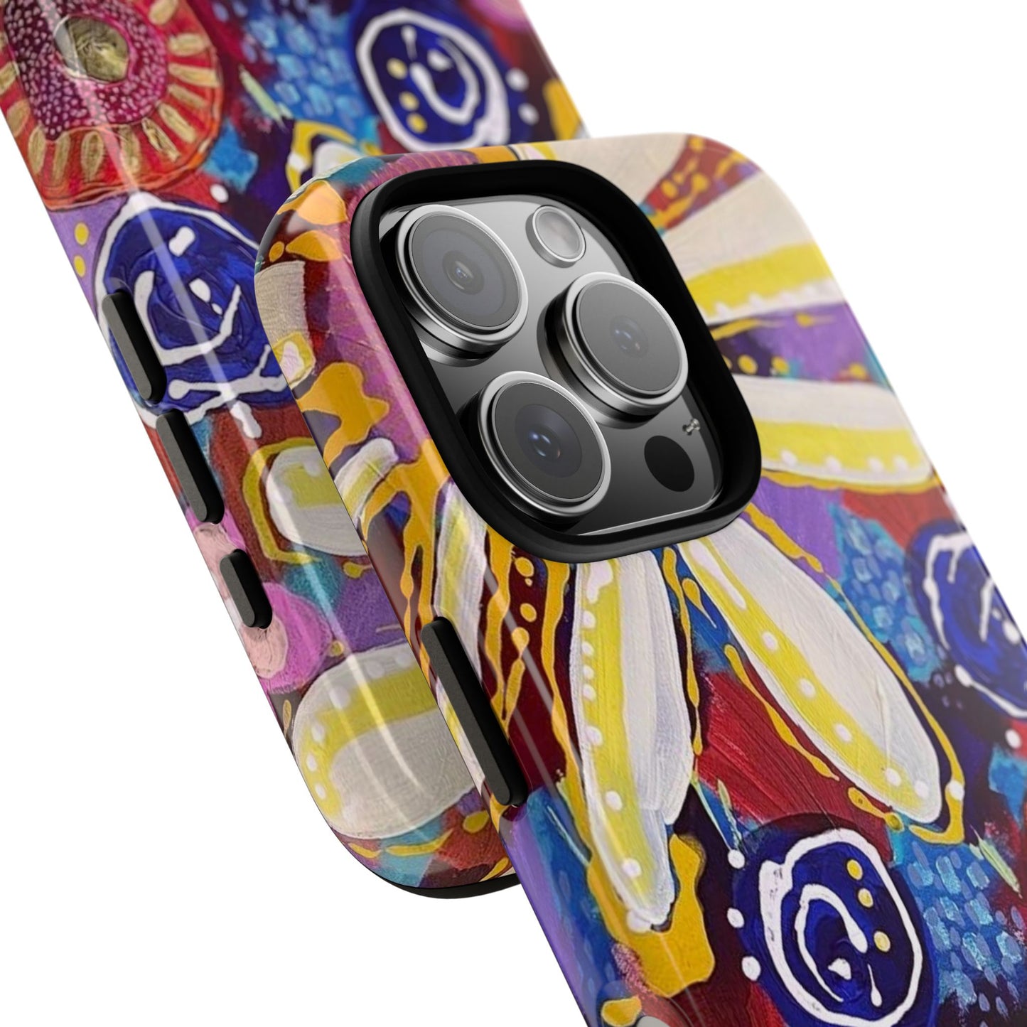 Protective Phone Case — Modern Floral Abstract Design