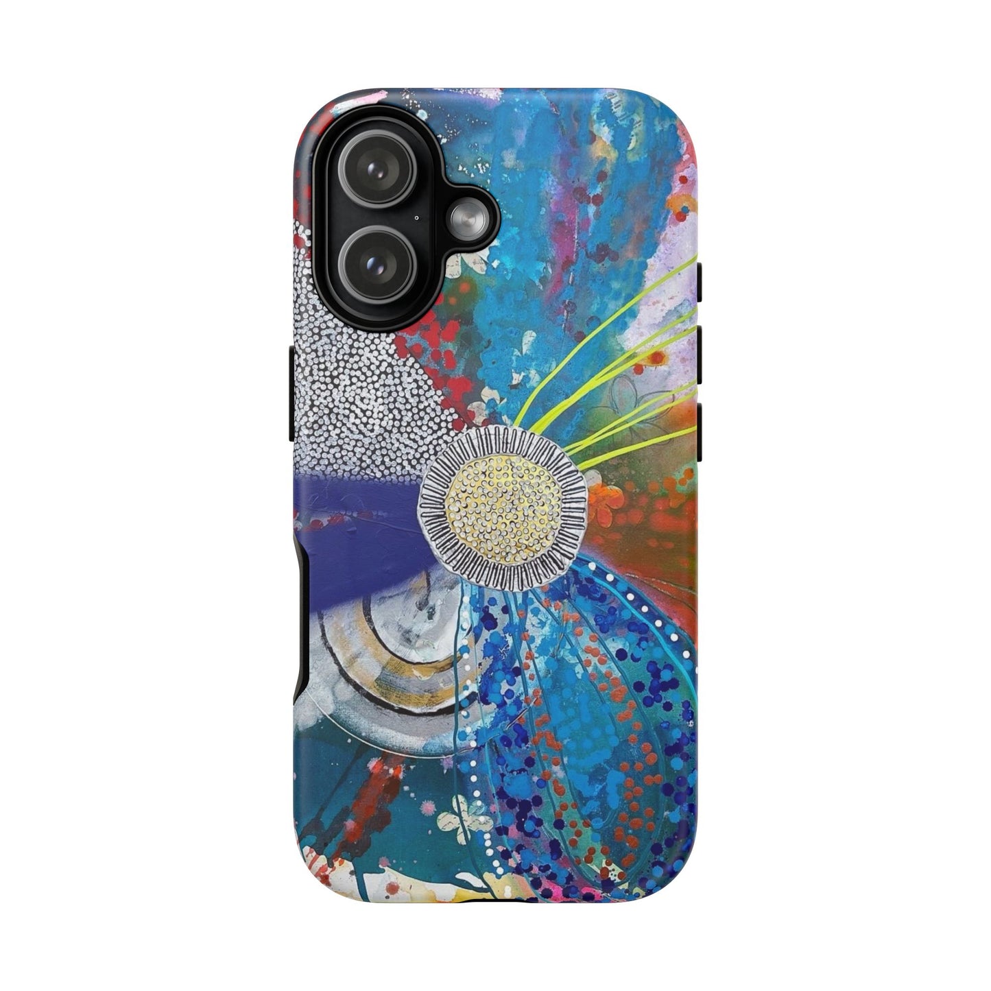 Protective Phone Case — Modern Floral Abstract Design