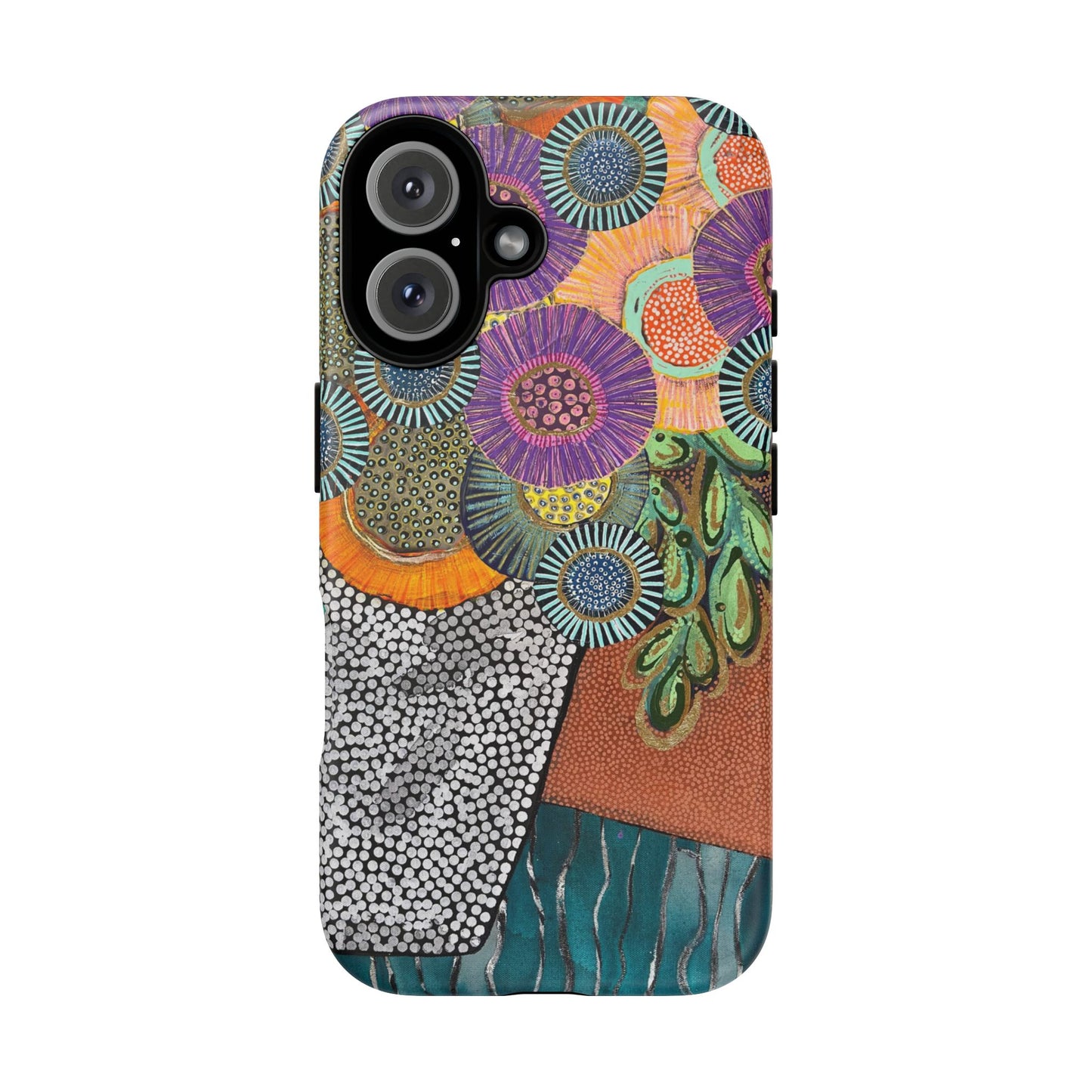 Protective Phone Case — Modern Floral Abstract Design