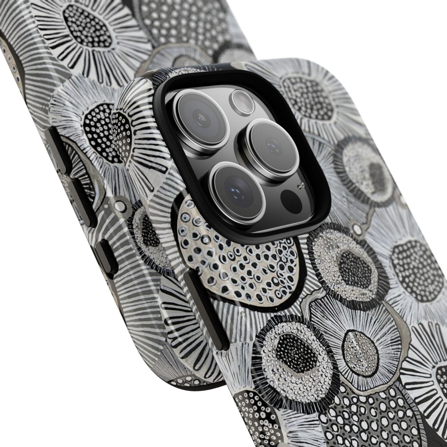 Protective Phone Case — Modern Floral Abstract Design