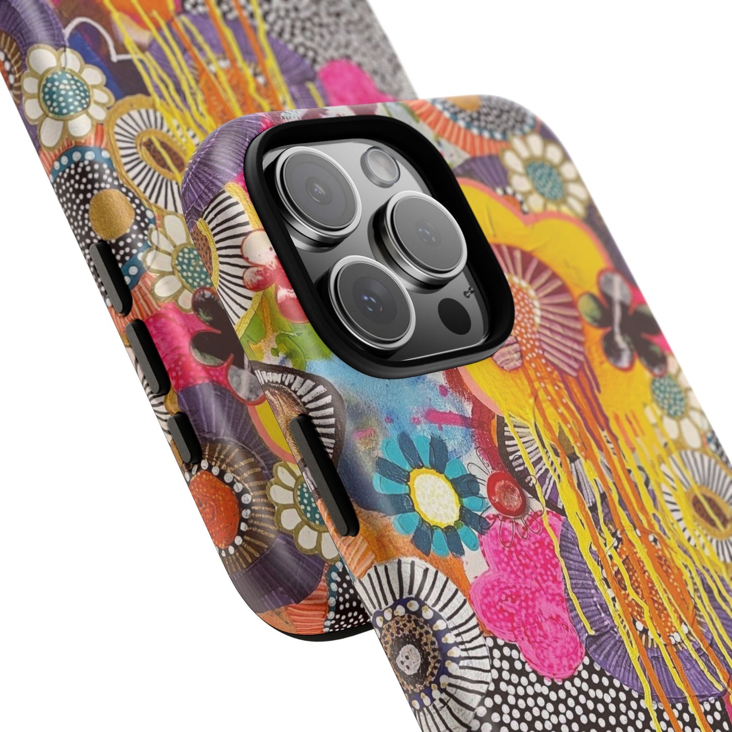Protective Phone Case — Modern Floral Abstract Design