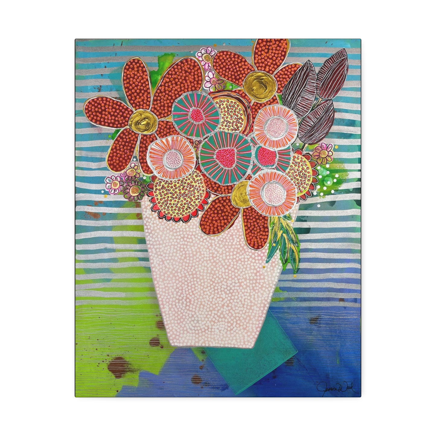 Canvas Print. Floral Still Life by Jessica Wood Artist