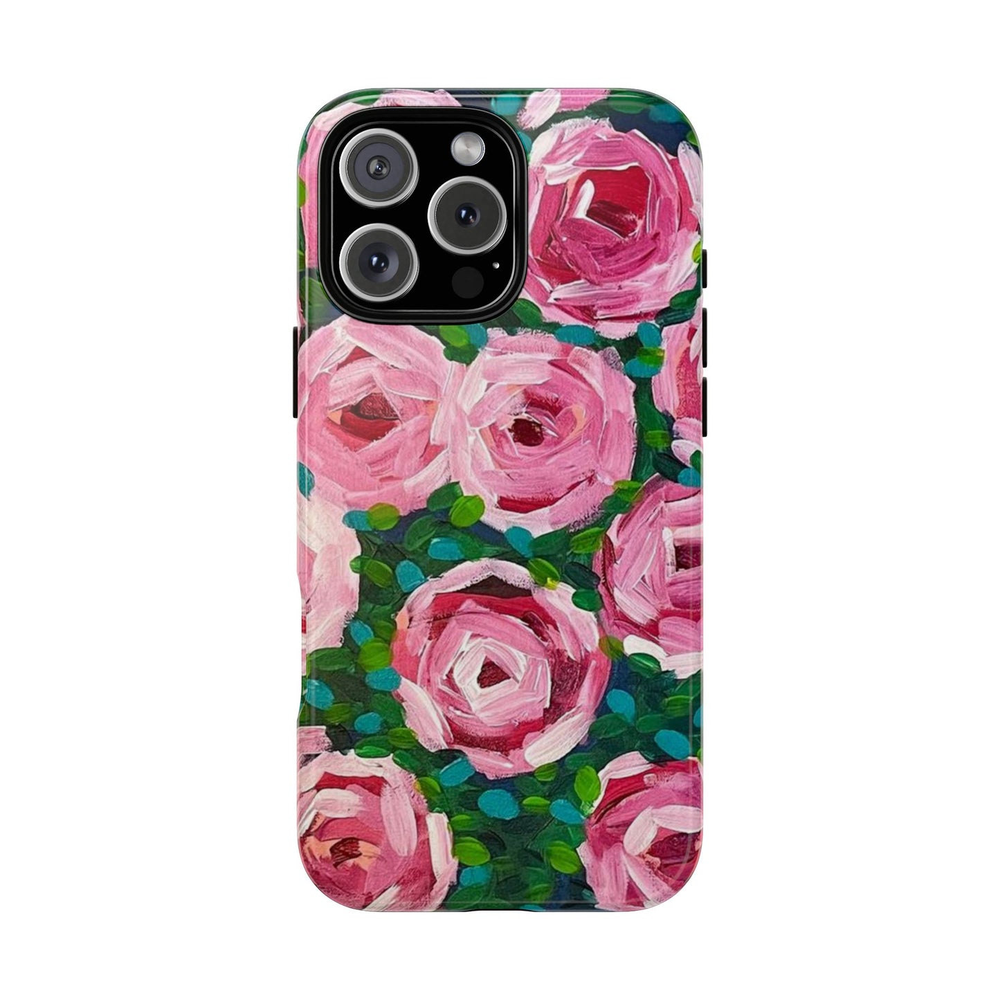 Protective Phone Case — Modern Rose Garden Abstract Design