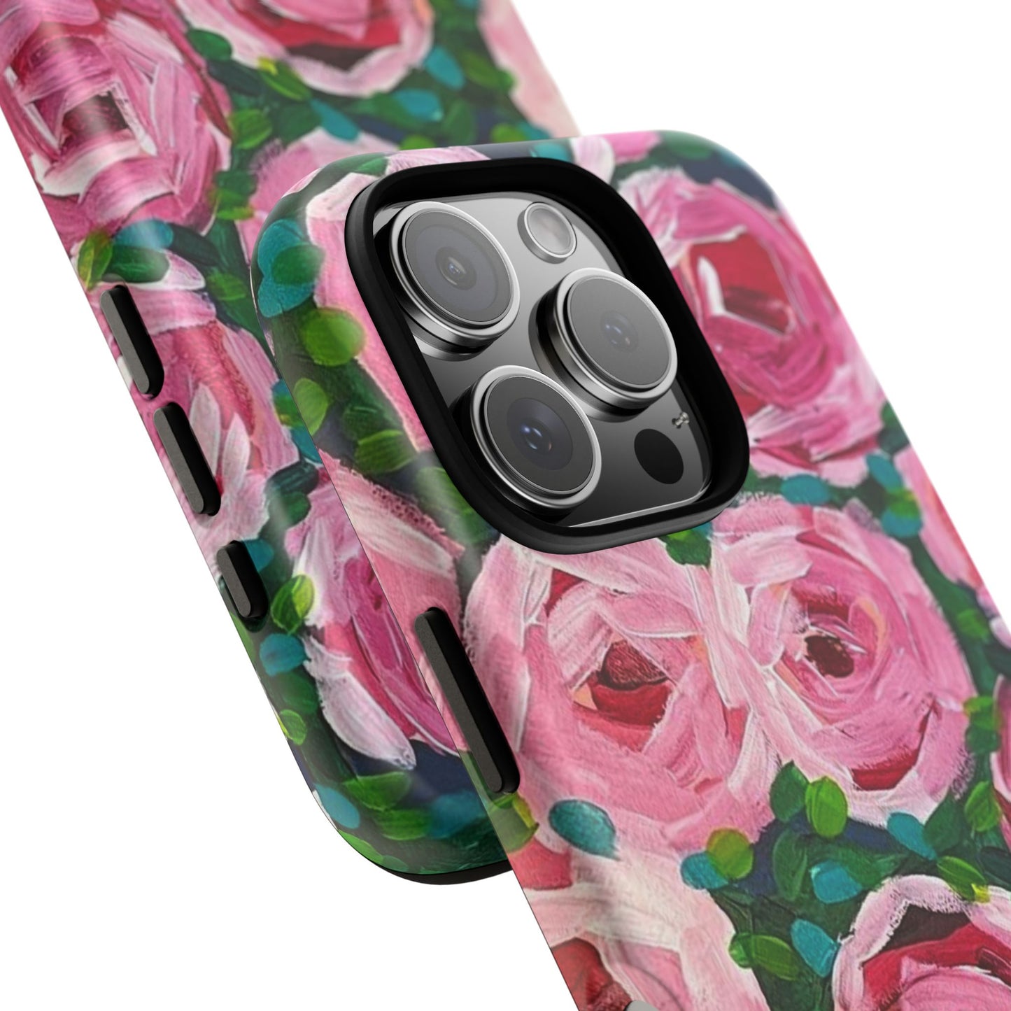 Protective Phone Case — Modern Rose Garden Abstract Design