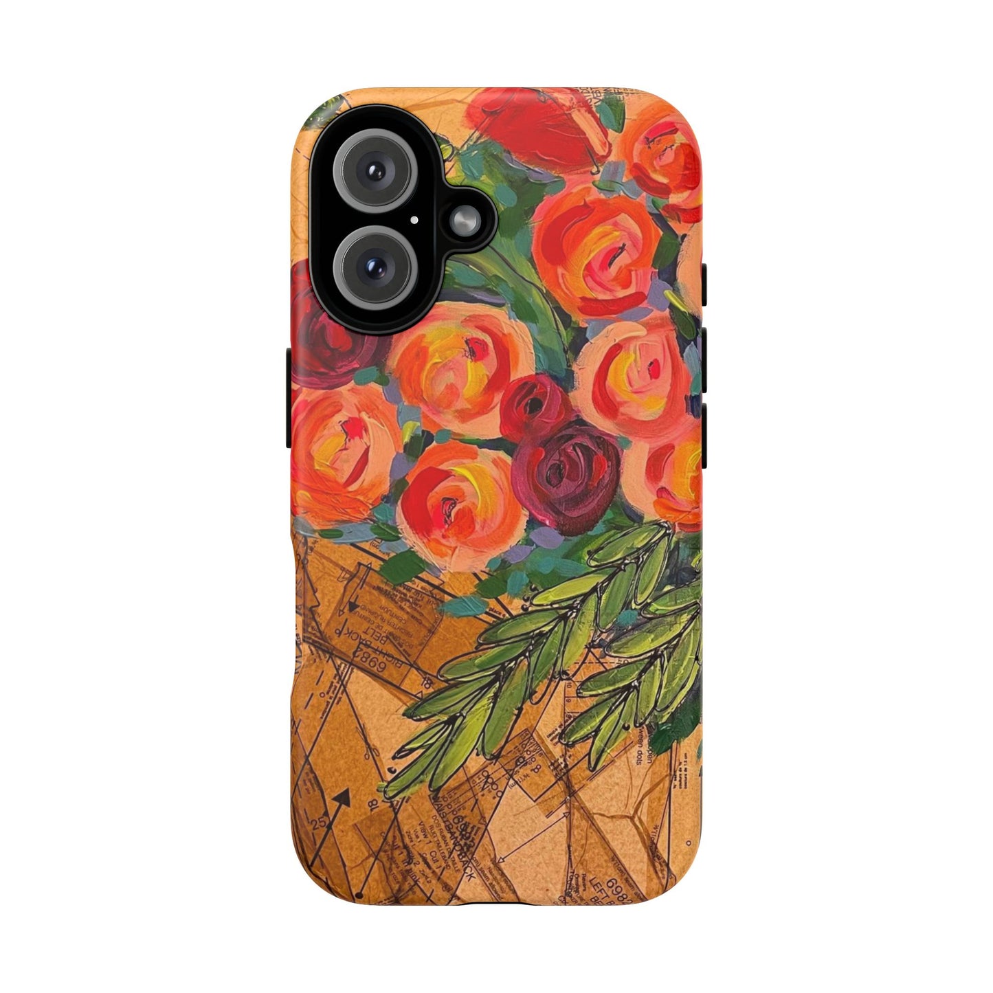 Protective Phone Case — Modern Floral Abstract Design