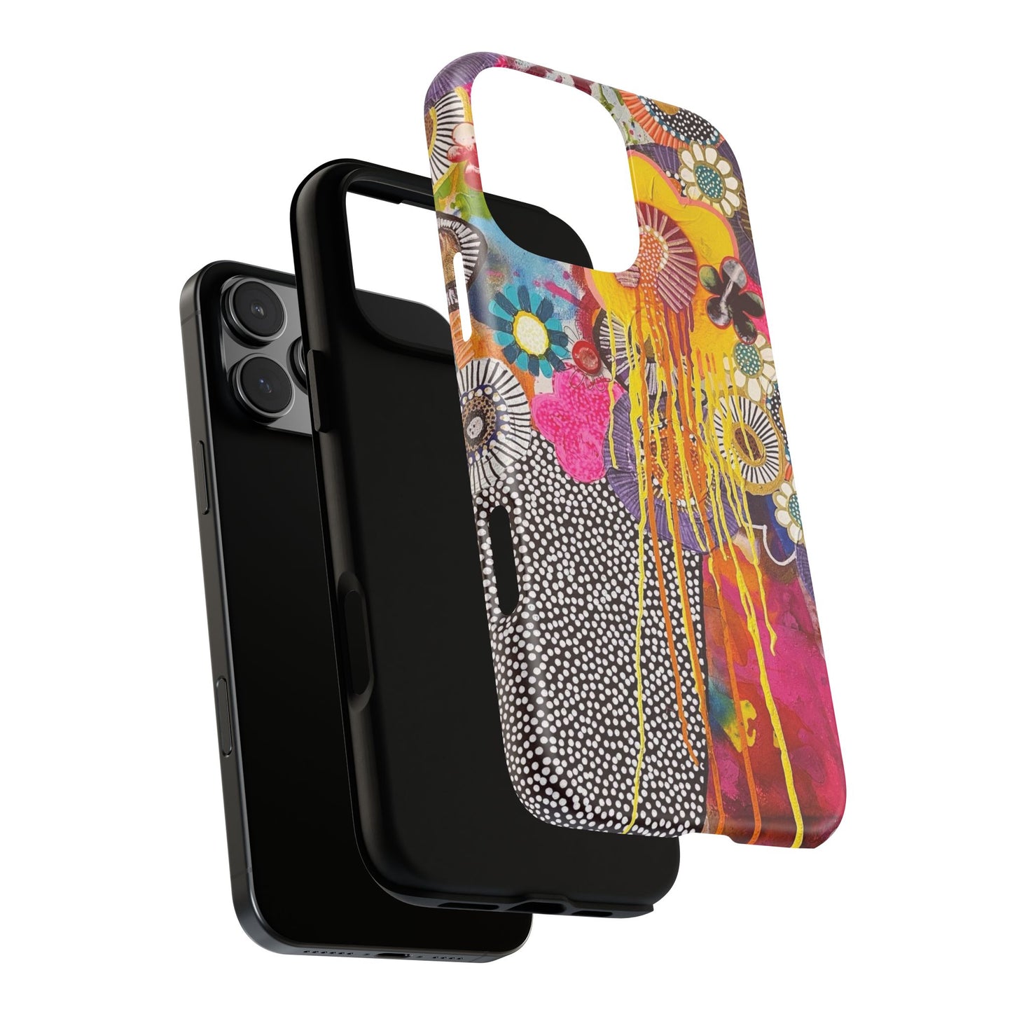 Protective Phone Case — Modern Floral Abstract Design