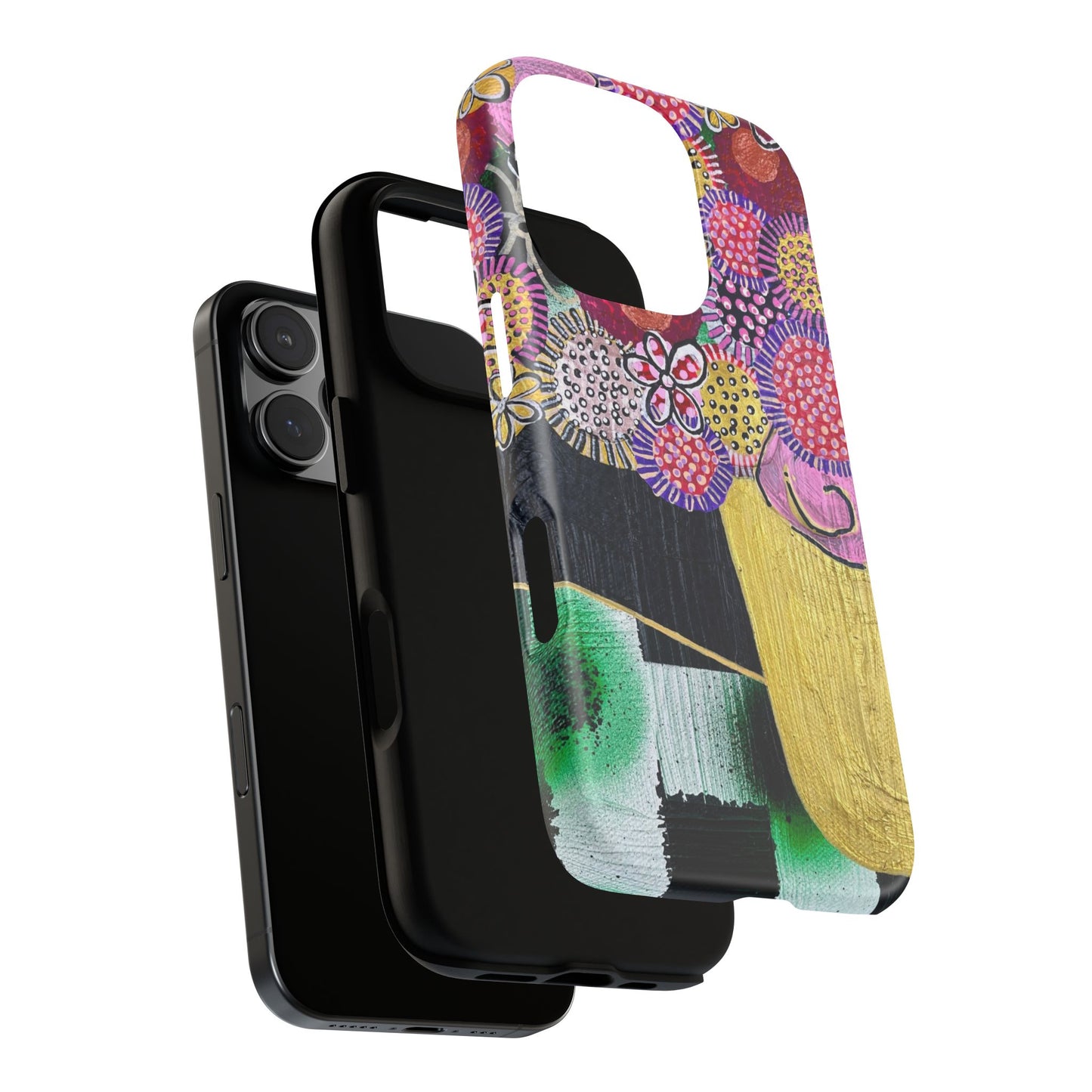 Protective Phone Case — Modern Floral Abstract Design