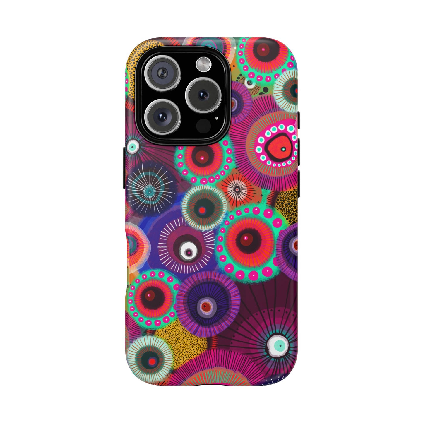Protective Phone Case — Modern Floral Abstract Design