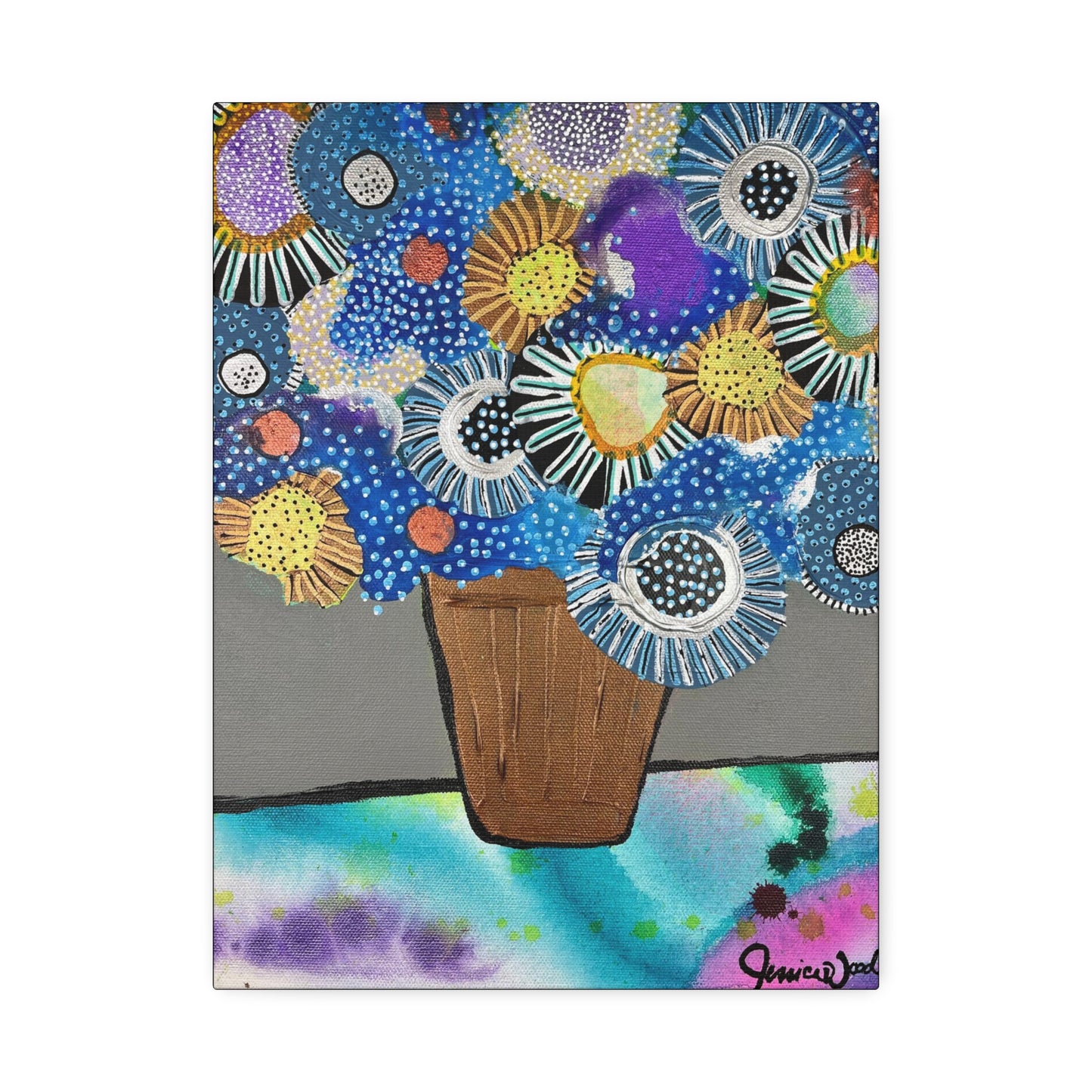 Canvas Print. Floral Still Life by Jessica Wood Artist