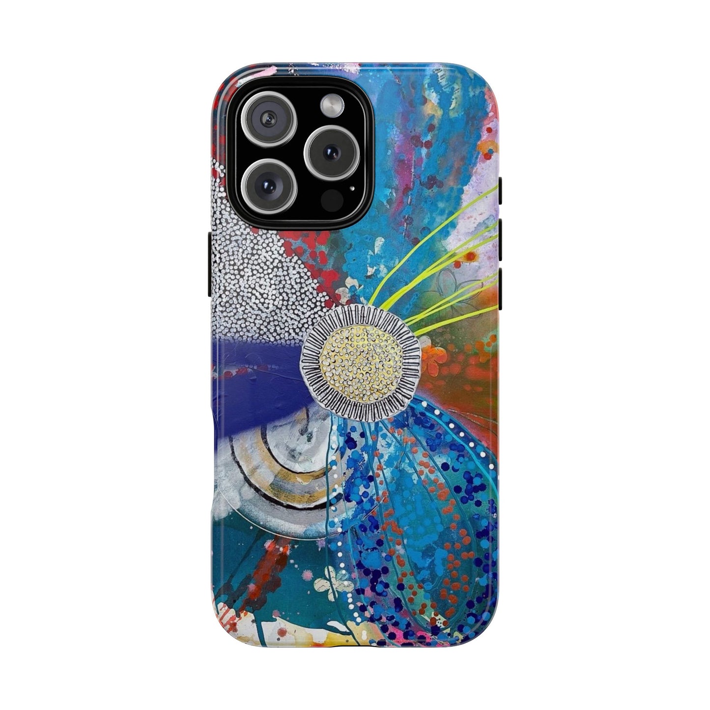 Protective Phone Case — Modern Floral Abstract Design
