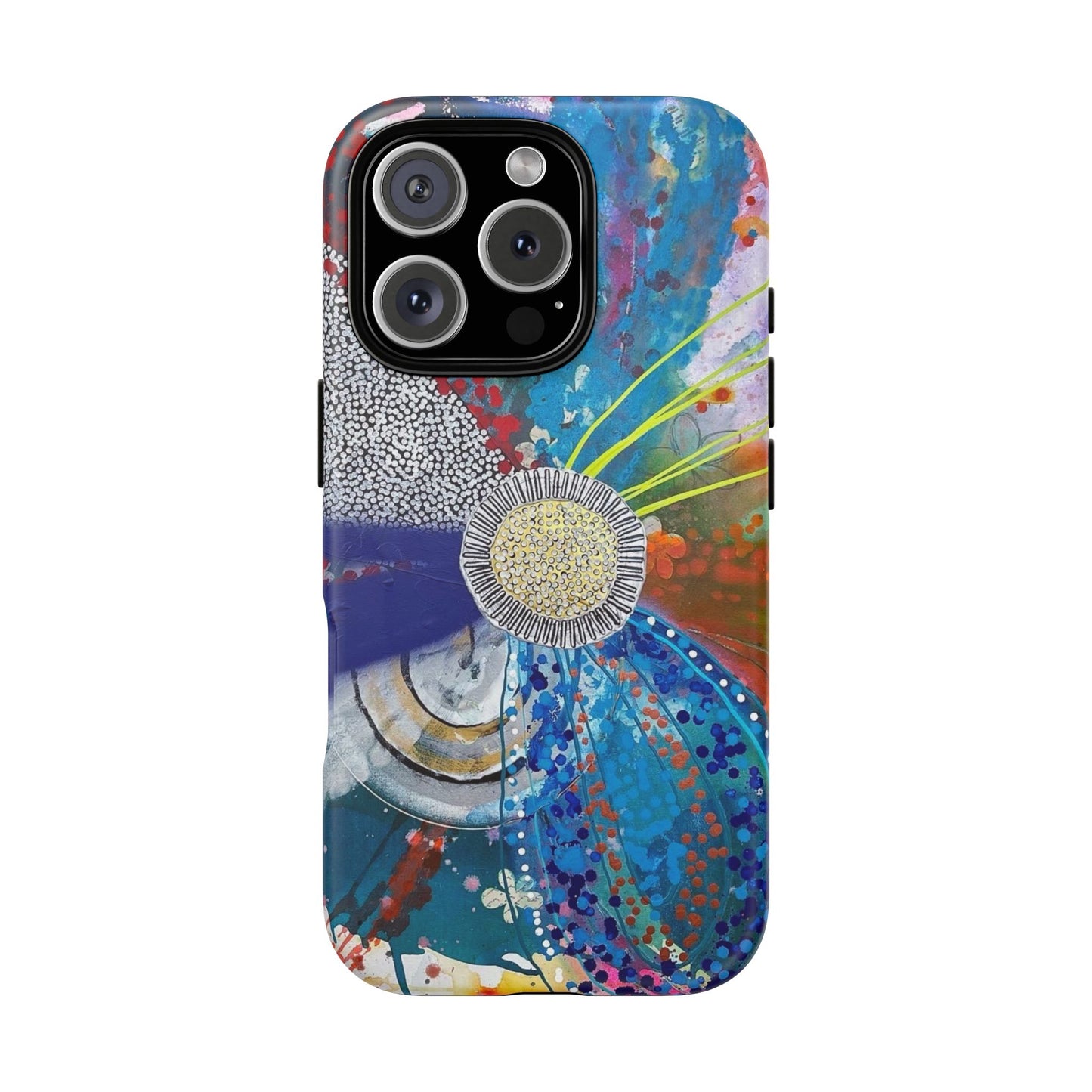 Protective Phone Case — Modern Floral Abstract Design
