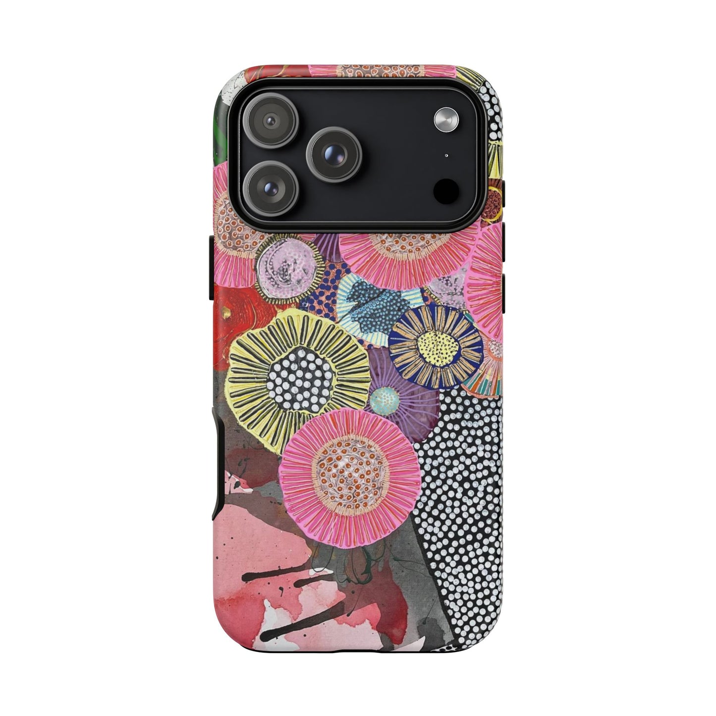 Protective Phone Case — Modern Floral Abstract Design