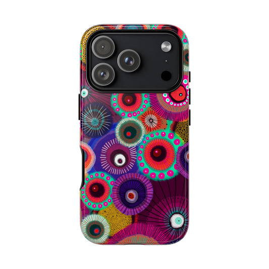 Protective Phone Case — Modern Floral Abstract Design