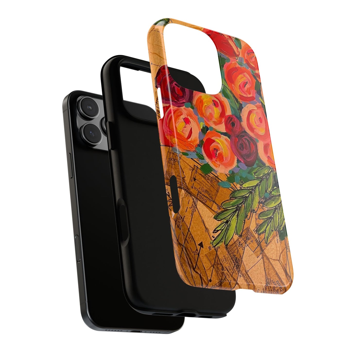 Protective Phone Case — Modern Floral Abstract Design