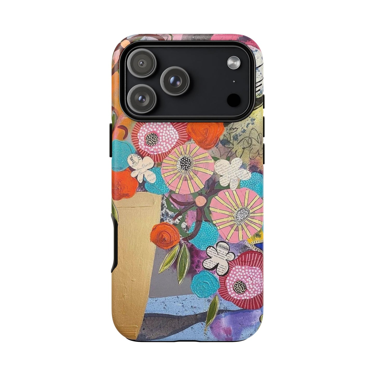 Protective Phone Case — Modern Floral Abstract Design