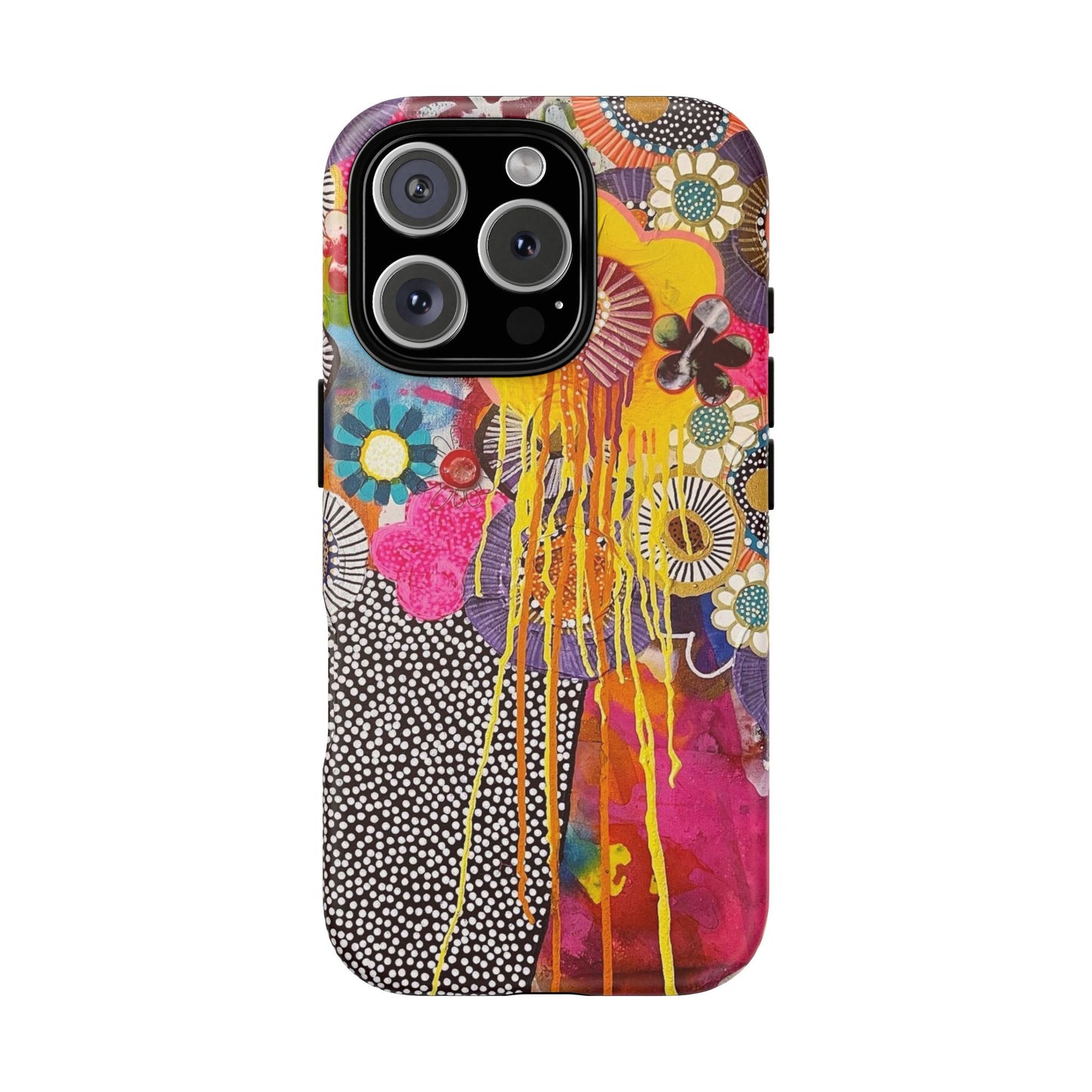 Protective Phone Case — Modern Floral Abstract Design