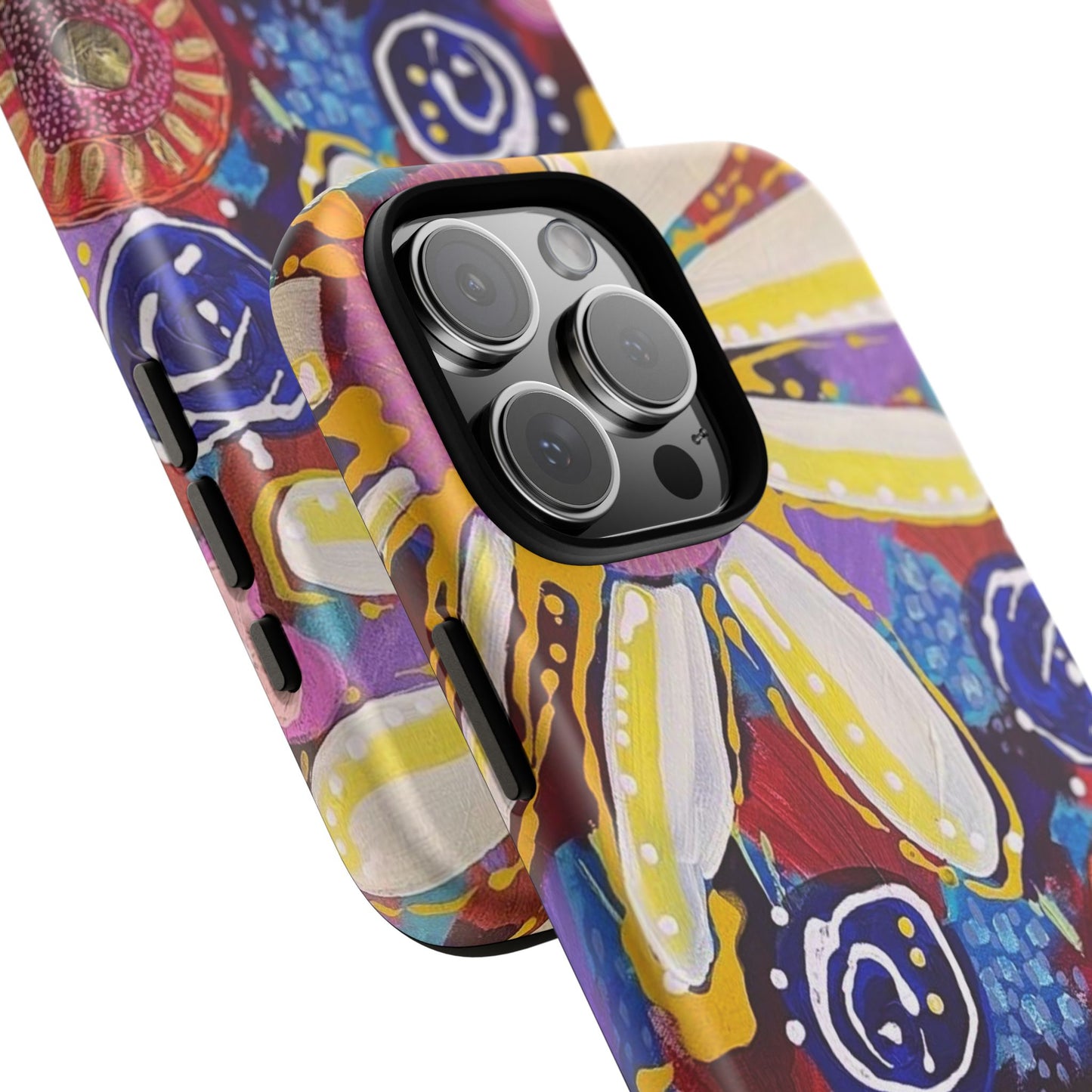 Protective Phone Case — Modern Floral Abstract Design