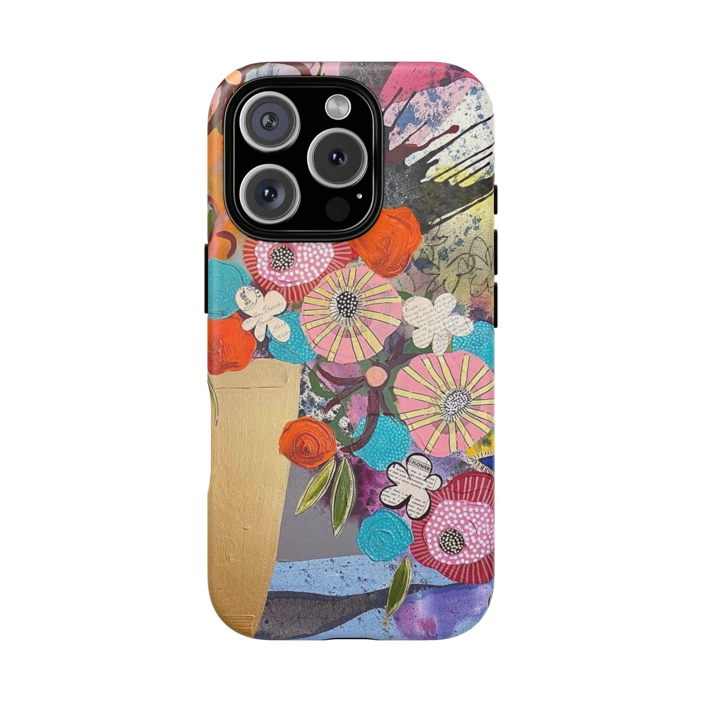 Protective Phone Case — Modern Floral Abstract Design