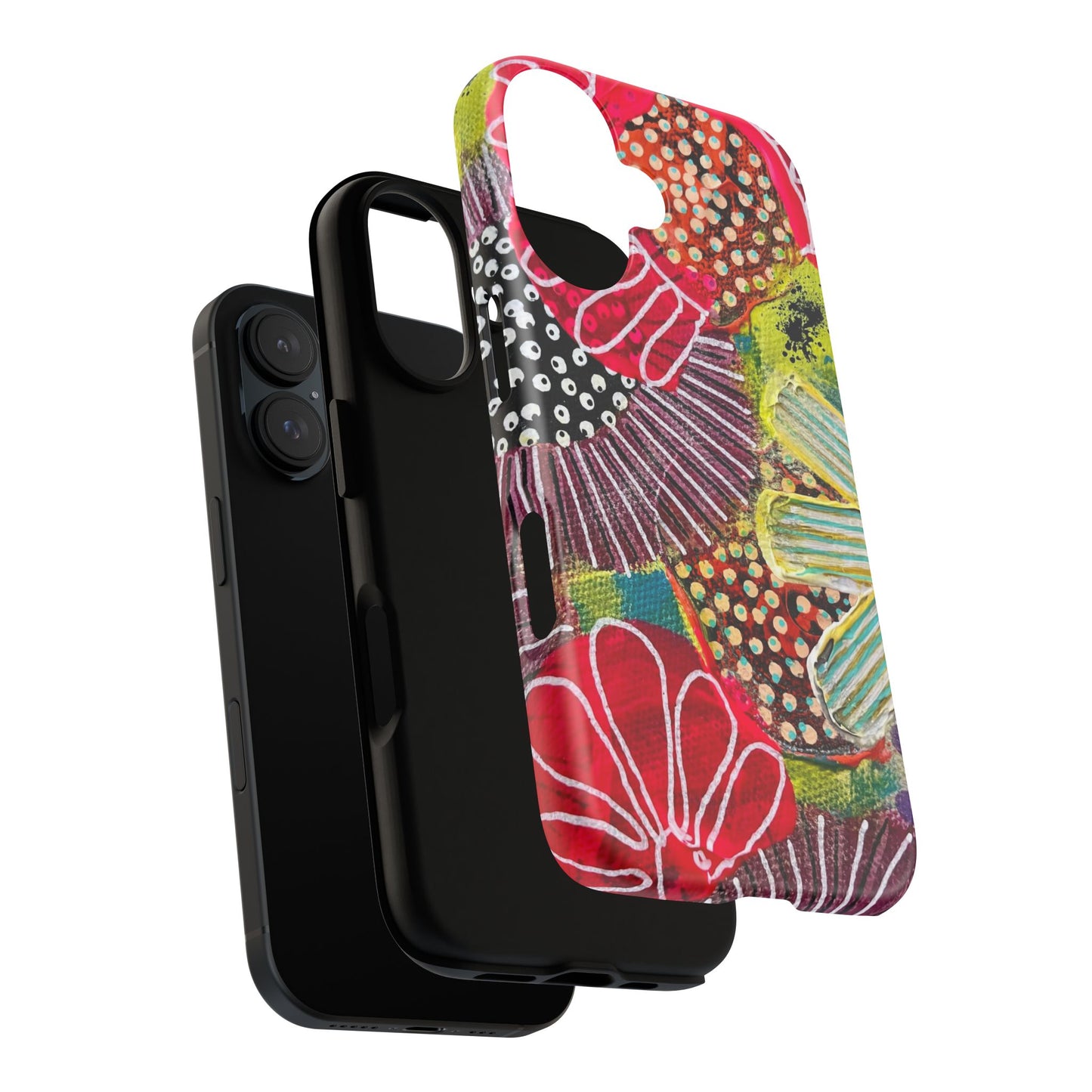 Protective Phone Case — Modern Floral Abstract Design