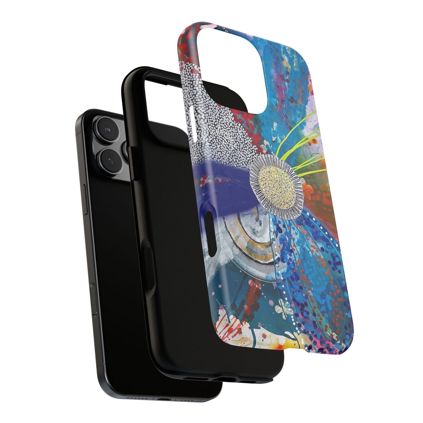 Protective Phone Case — Modern Floral Abstract Design