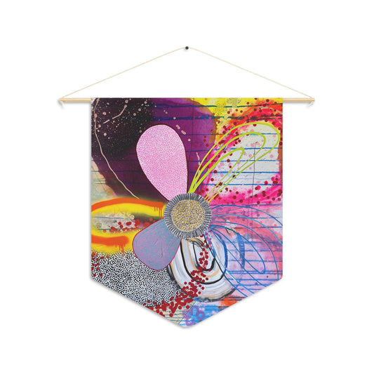 Decorative Pennant Flag — 18"×21" Poly Twill Wall Banner (One-Sided)