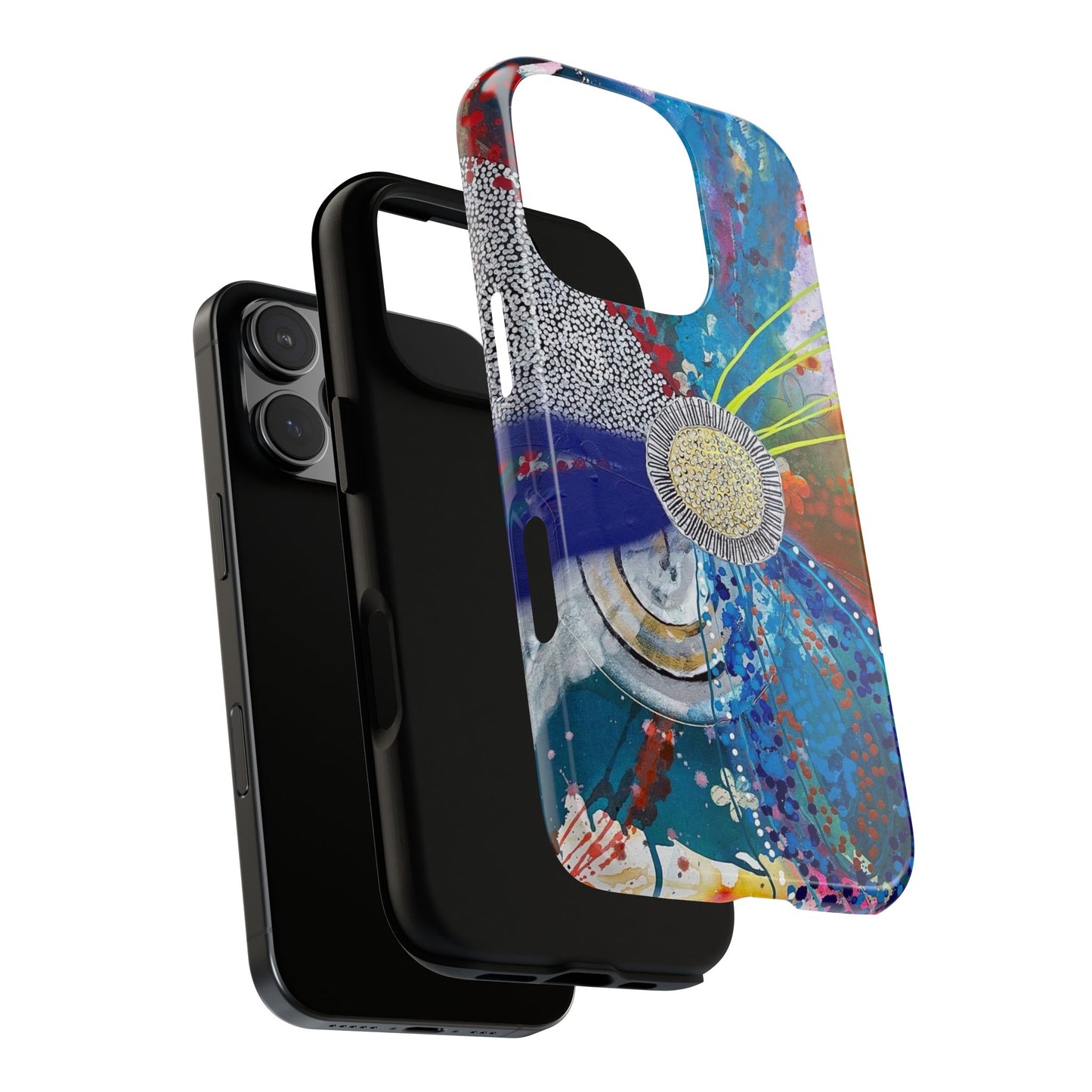 Protective Phone Case — Modern Floral Abstract Design