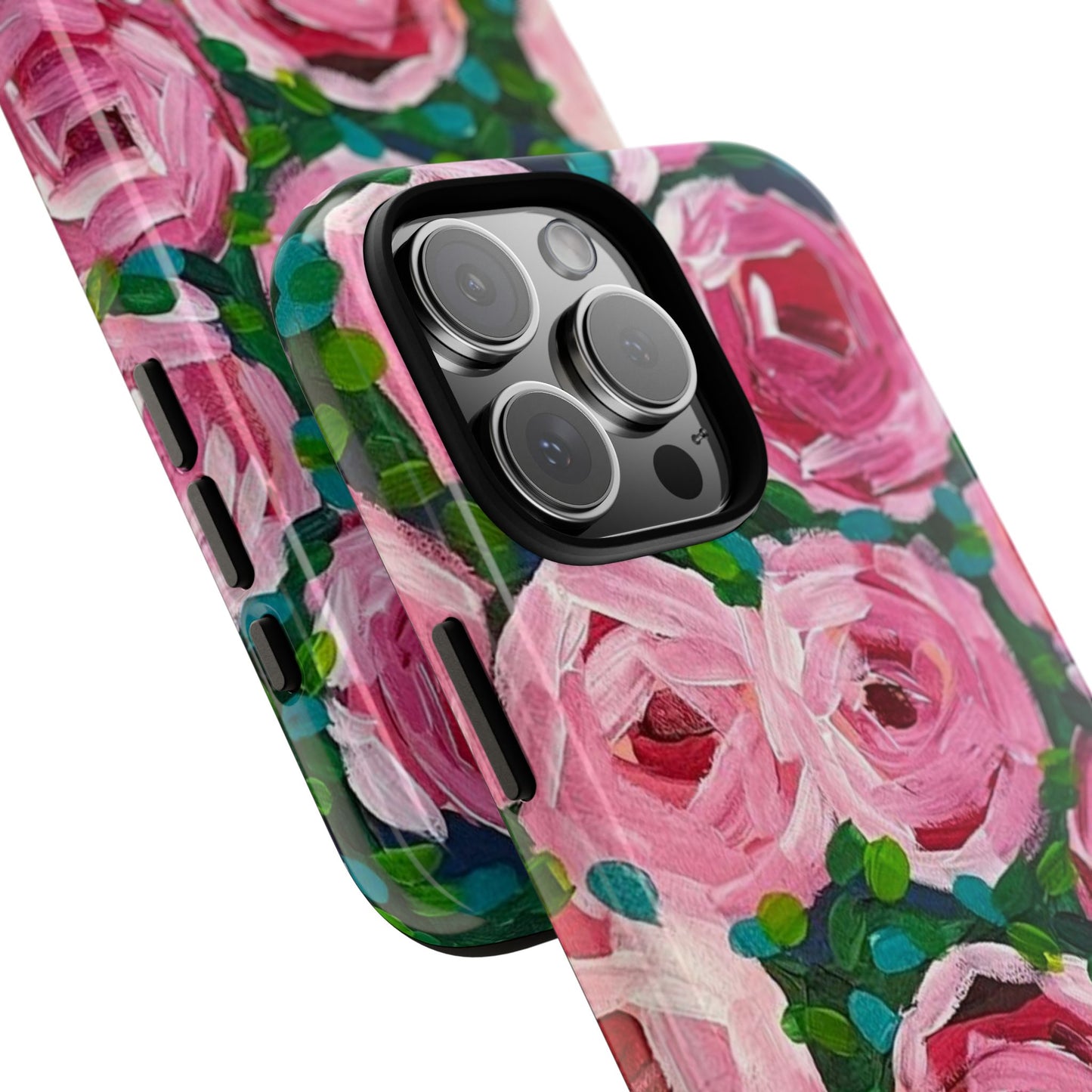 Protective Phone Case — Modern Rose Garden Abstract Design