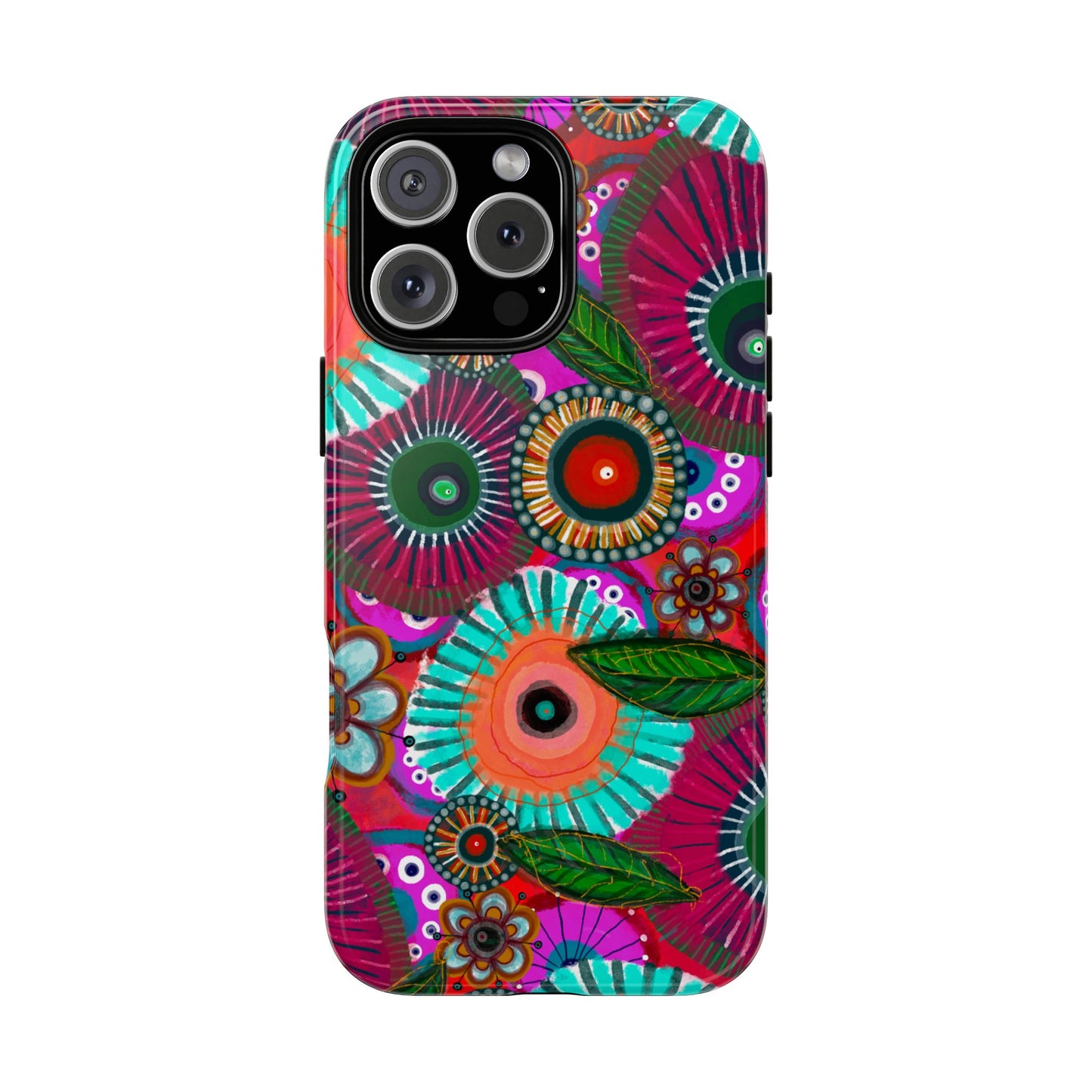 Protective Phone Case — Modern Floral Abstract Design
