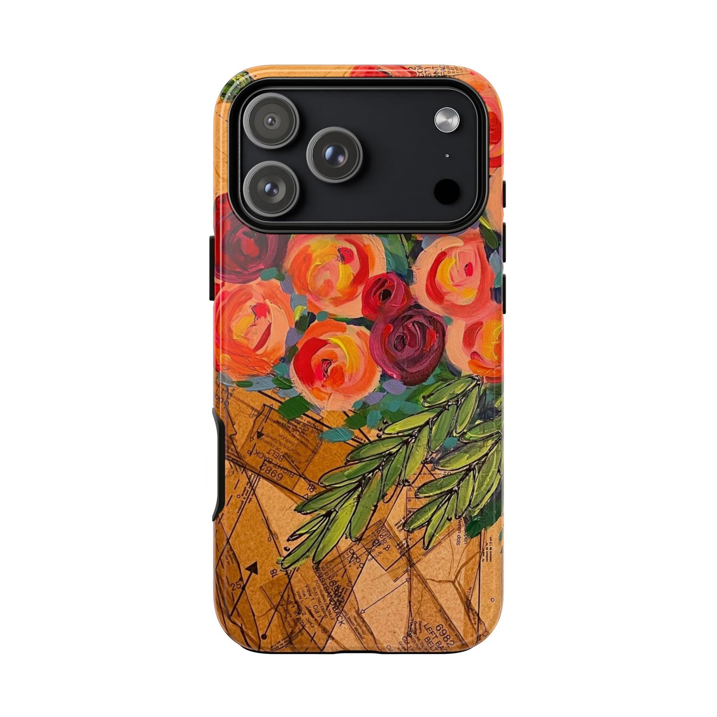 Protective Phone Case — Modern Floral Abstract Design