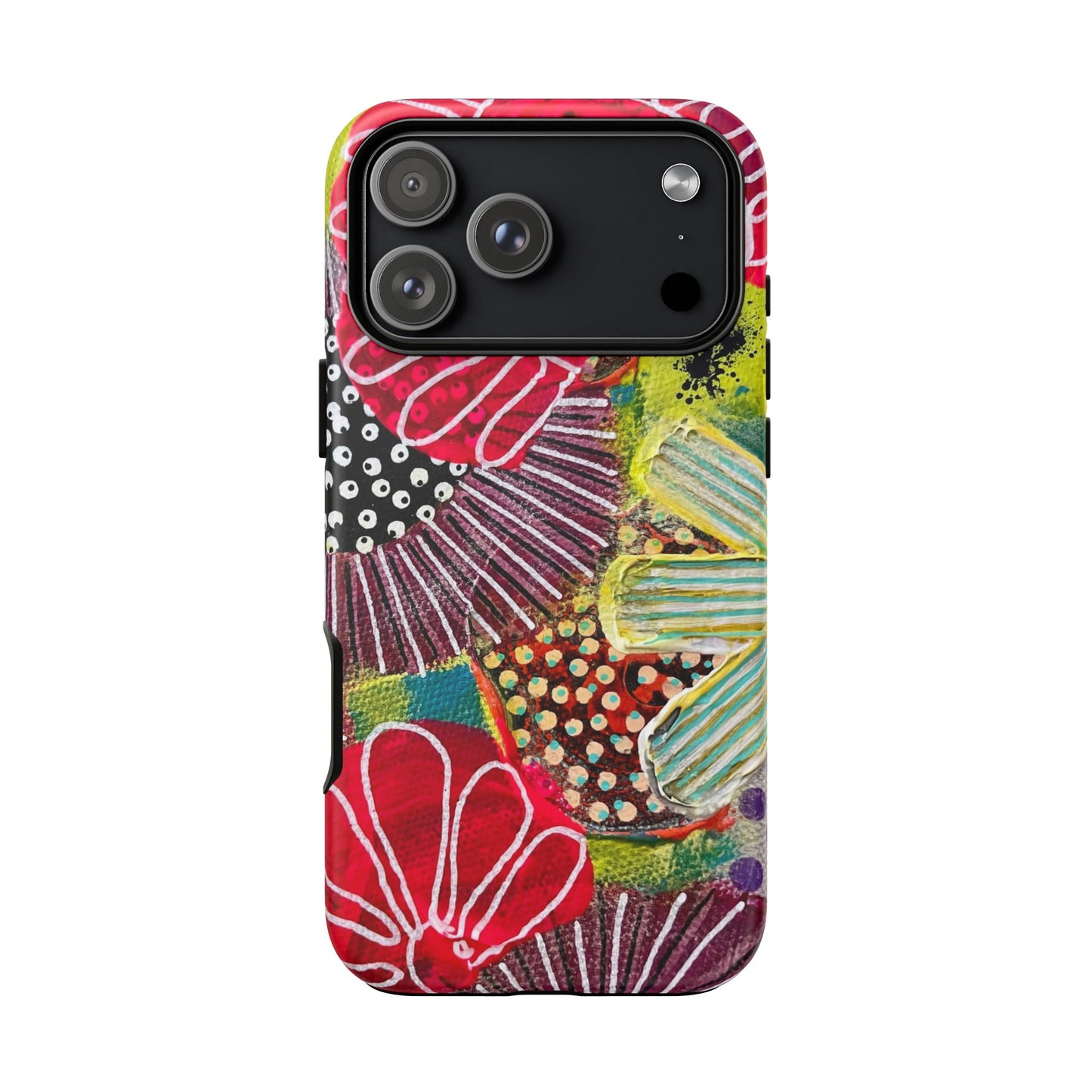 Protective Phone Case — Modern Floral Abstract Design