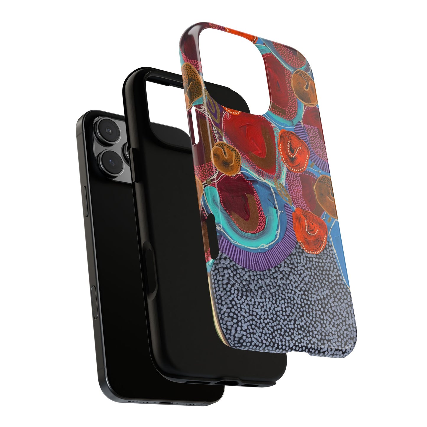 Protective Phone Case — Modern Floral Abstract Design
