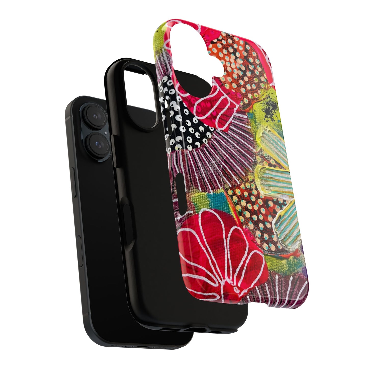 Protective Phone Case — Modern Floral Abstract Design