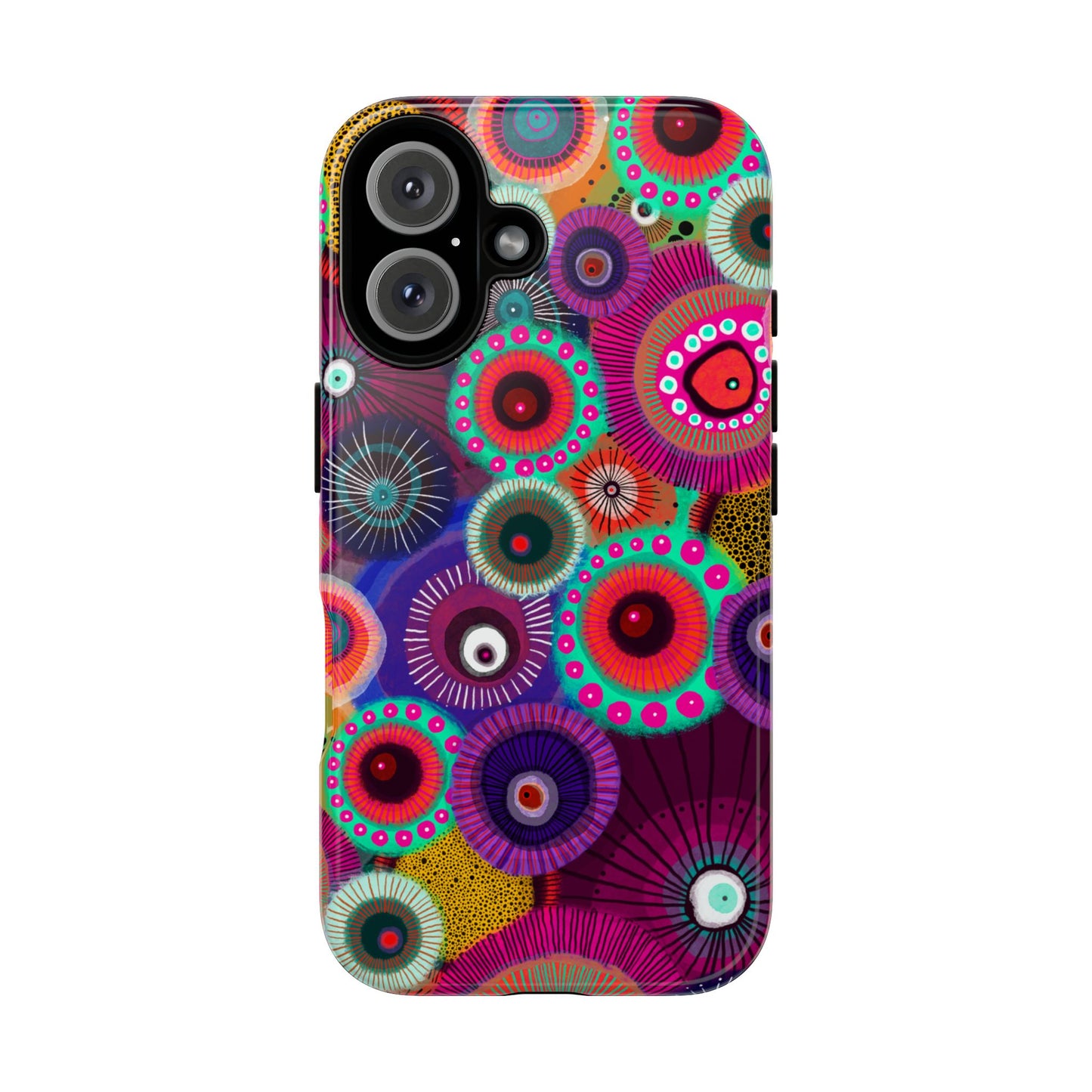 Protective Phone Case — Modern Floral Abstract Design