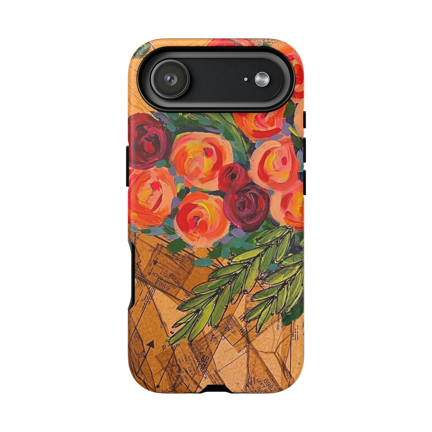 Protective Phone Case — Modern Floral Abstract Design