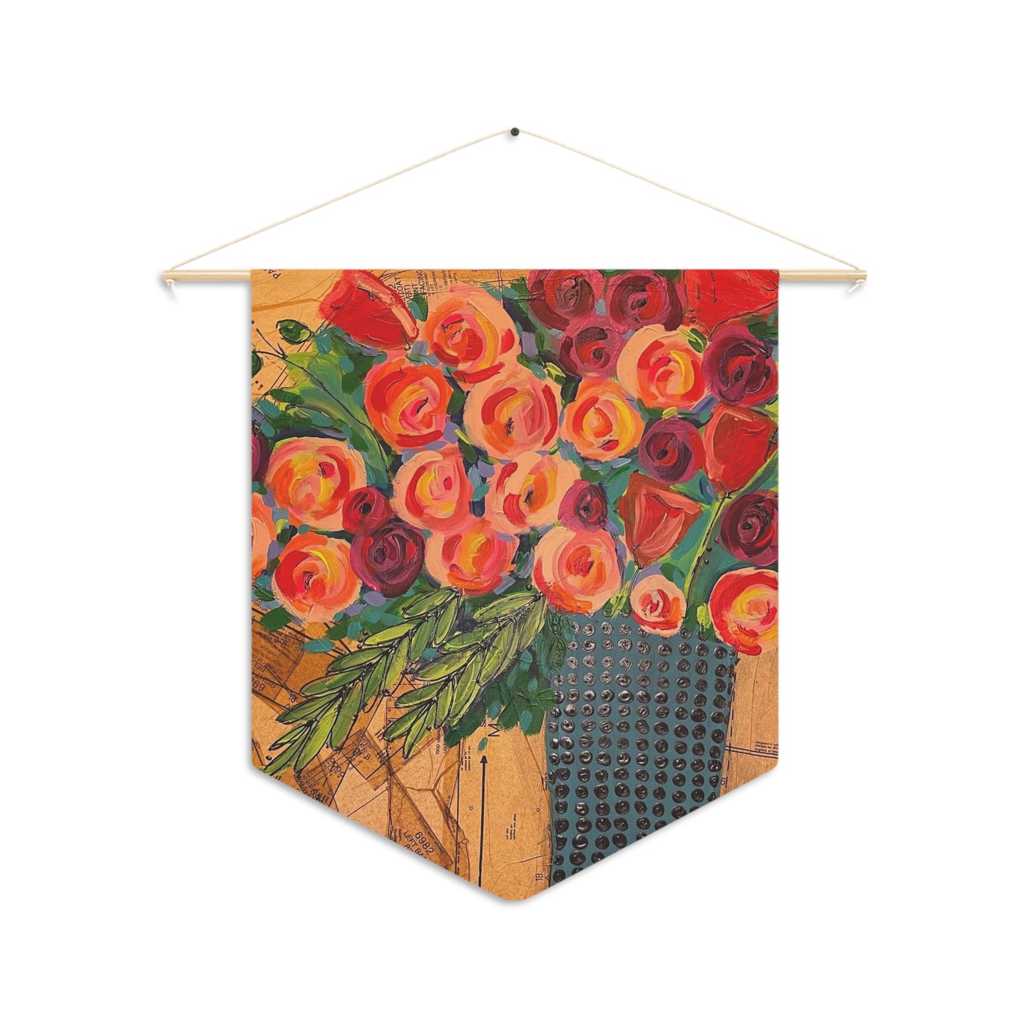 Decorative Pennant Flag — 18"×21" Poly Twill Wall Banner (One-Sided)