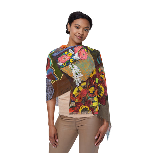 Jessica Wood Artist, Floral Still Life Lightweight Scarf Wrap