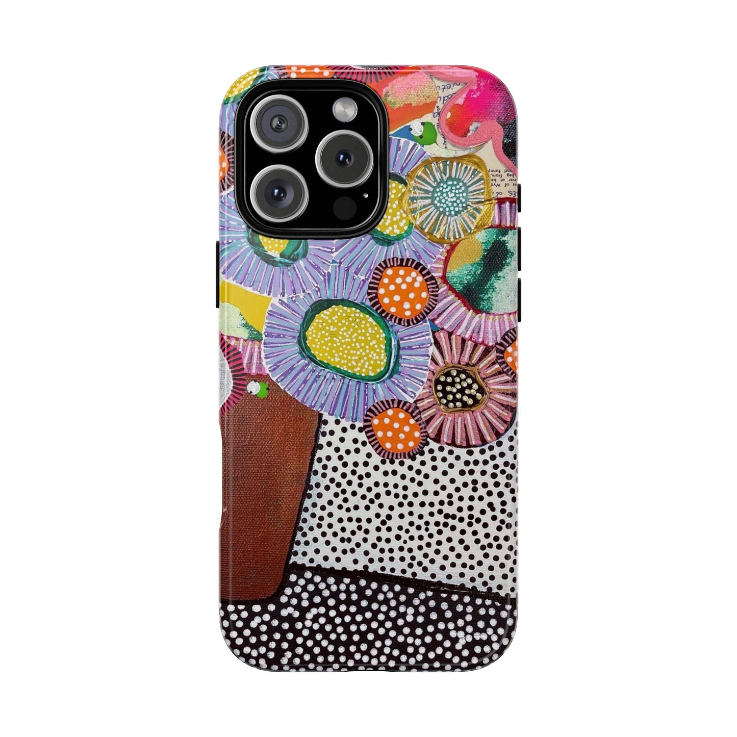 Protective Phone Case — Modern Floral Abstract Design