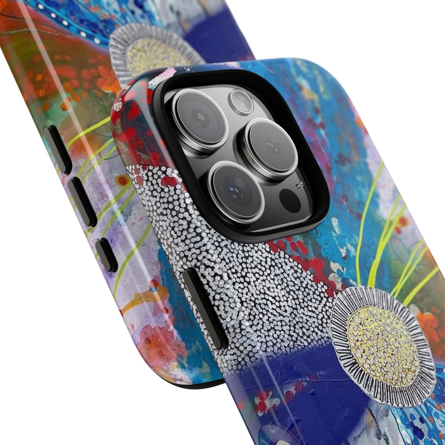 Protective Phone Case — Modern Floral Abstract Design