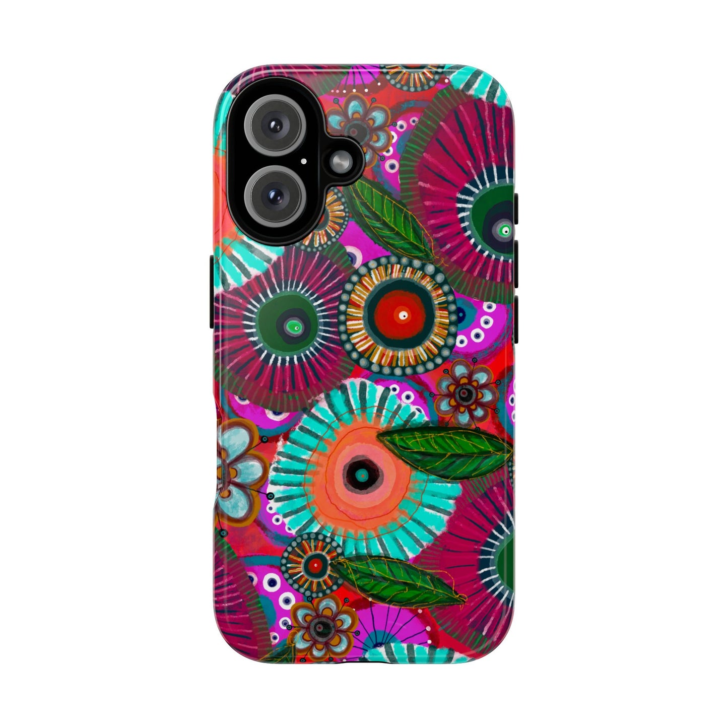 Protective Phone Case — Modern Floral Abstract Design
