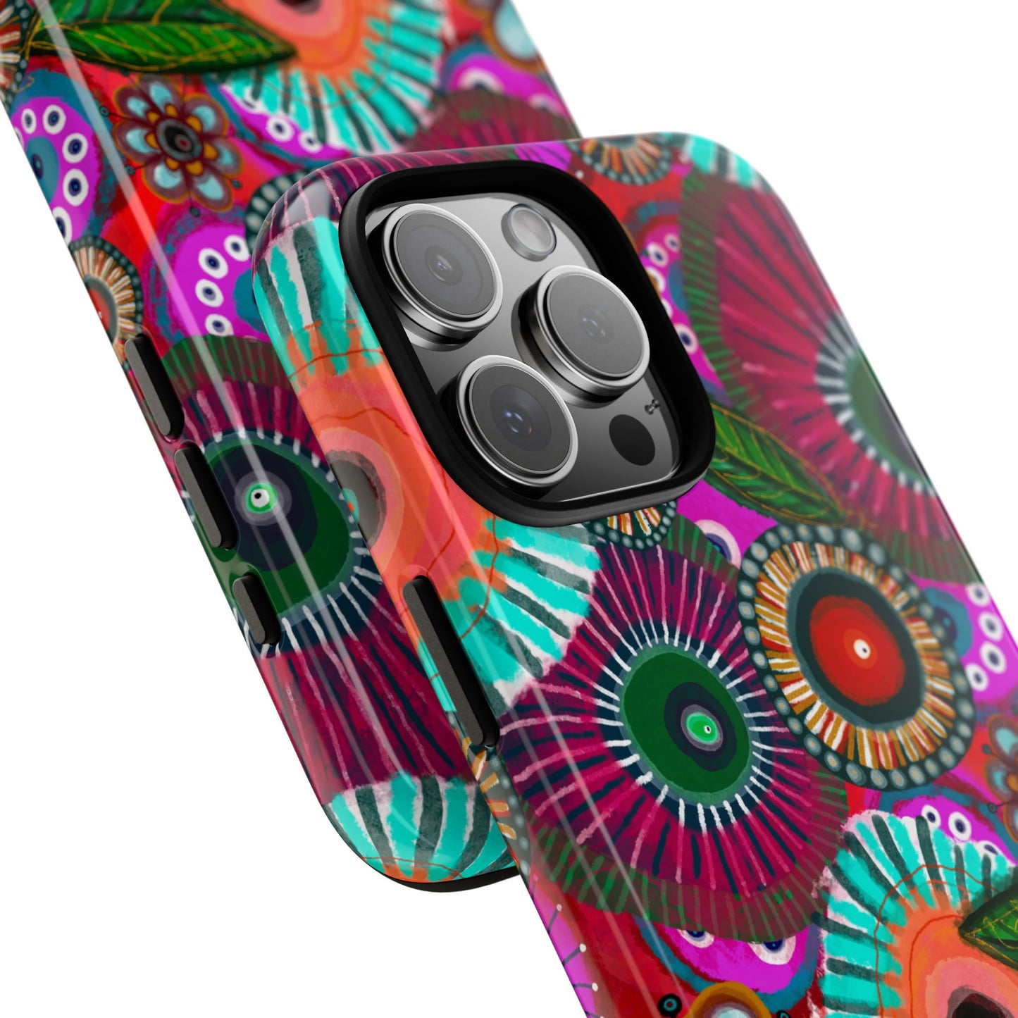 Protective Phone Case — Modern Floral Abstract Design